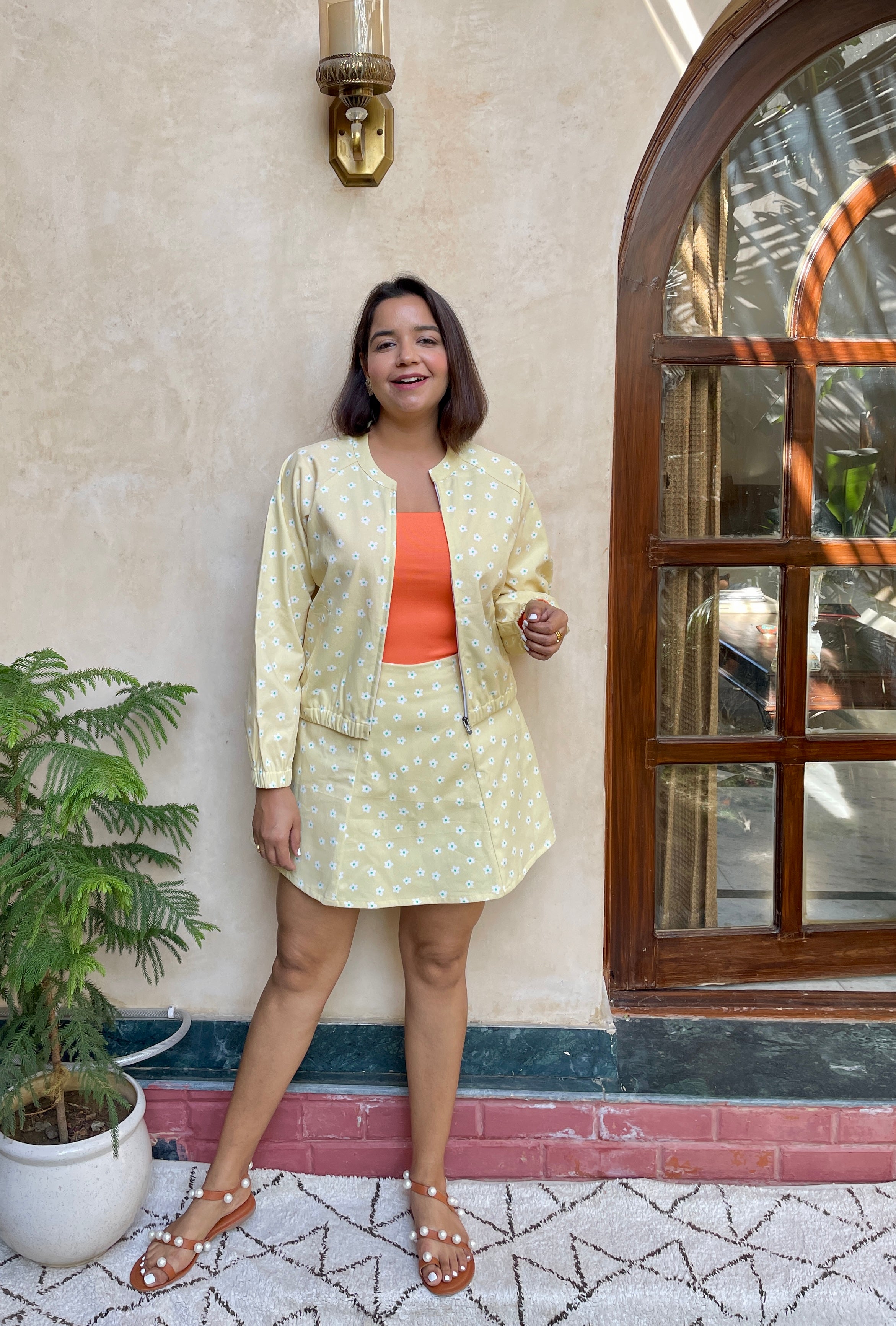 Butter Yellow Jacket and Skort Coord Set image 0
