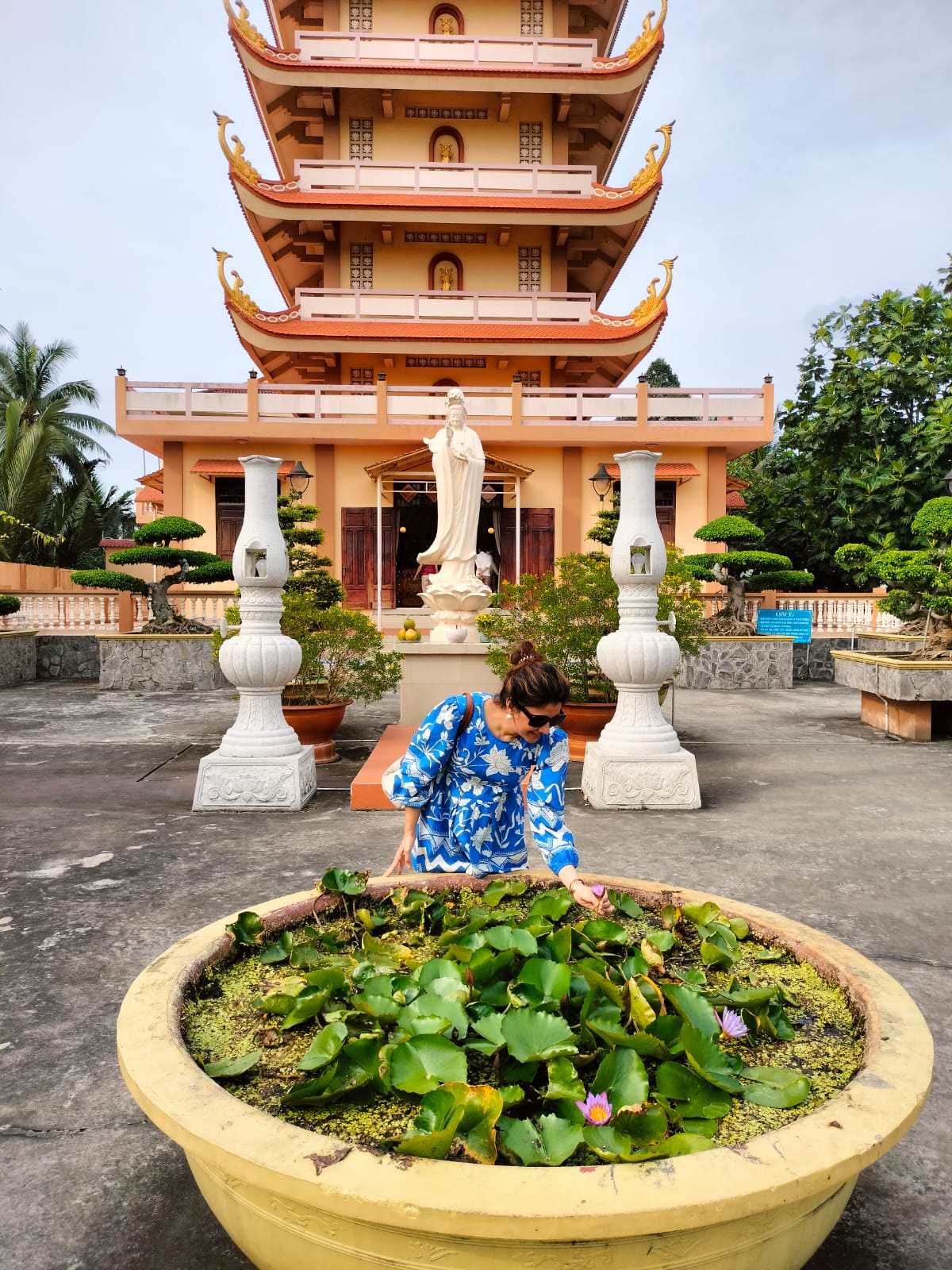 Blue Balloon Sleeves Skater Dress image 13