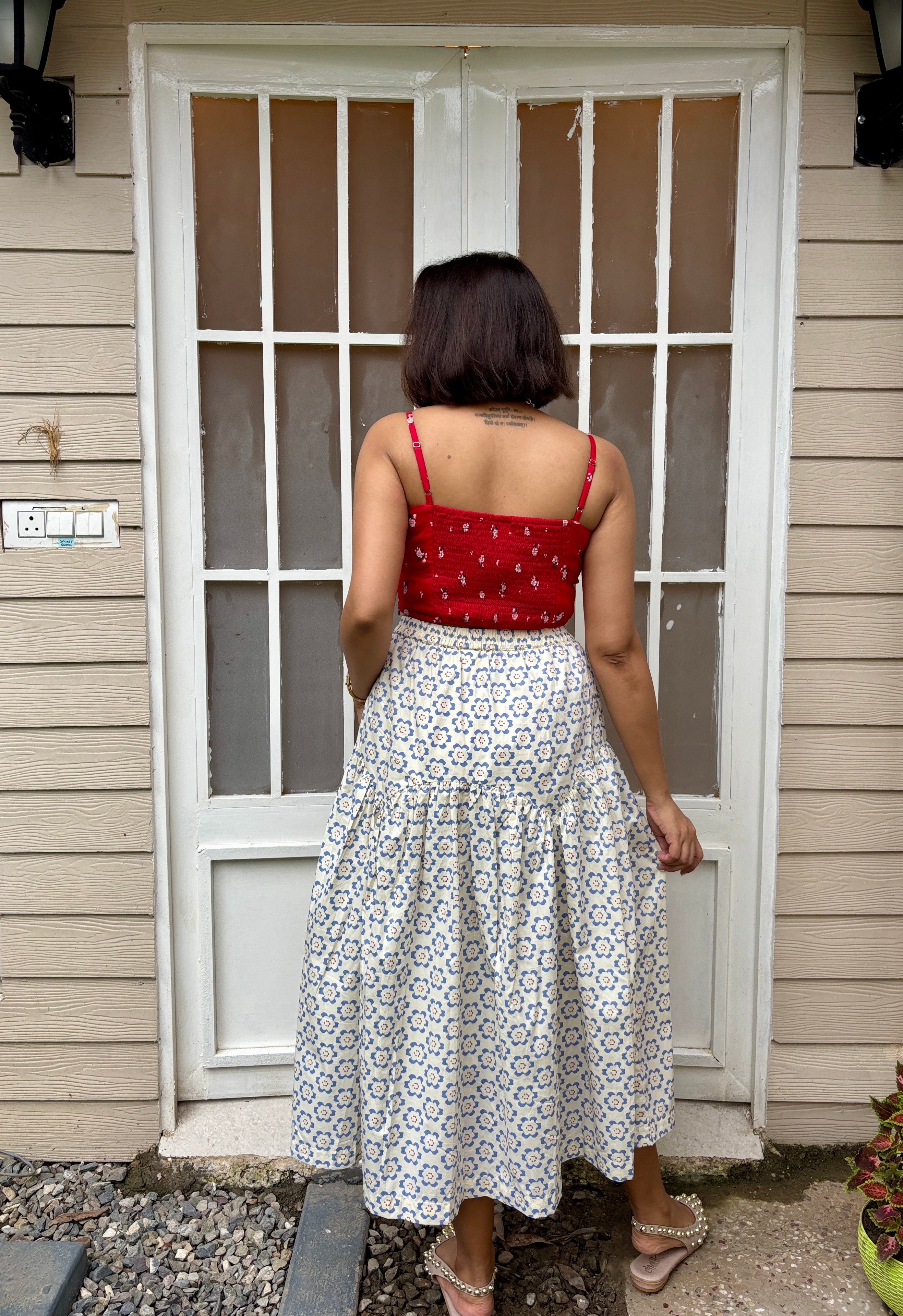 Bloom Garden Cotton Midi Skirt image 2