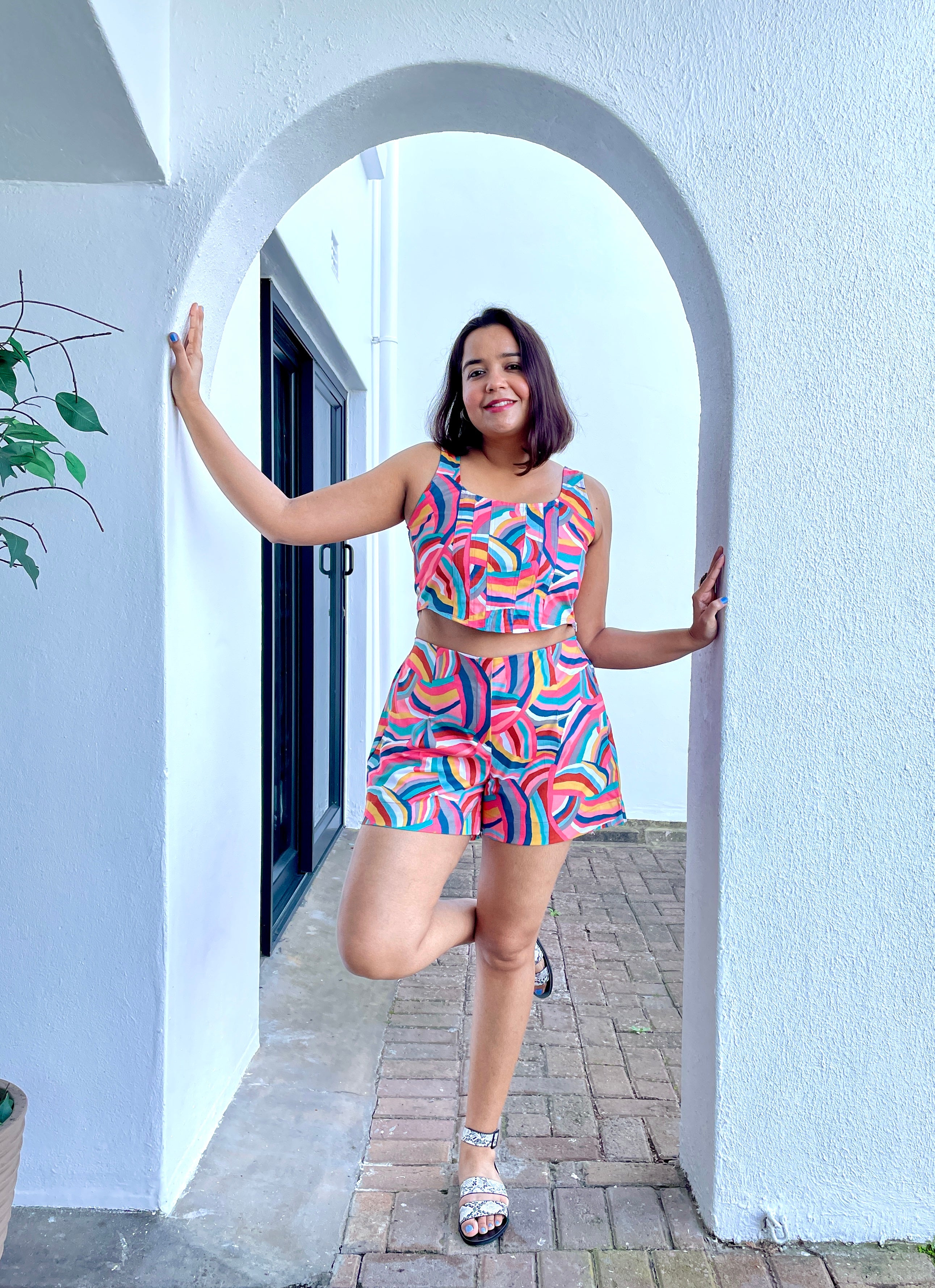 Rainbow Corset Style Top image 2