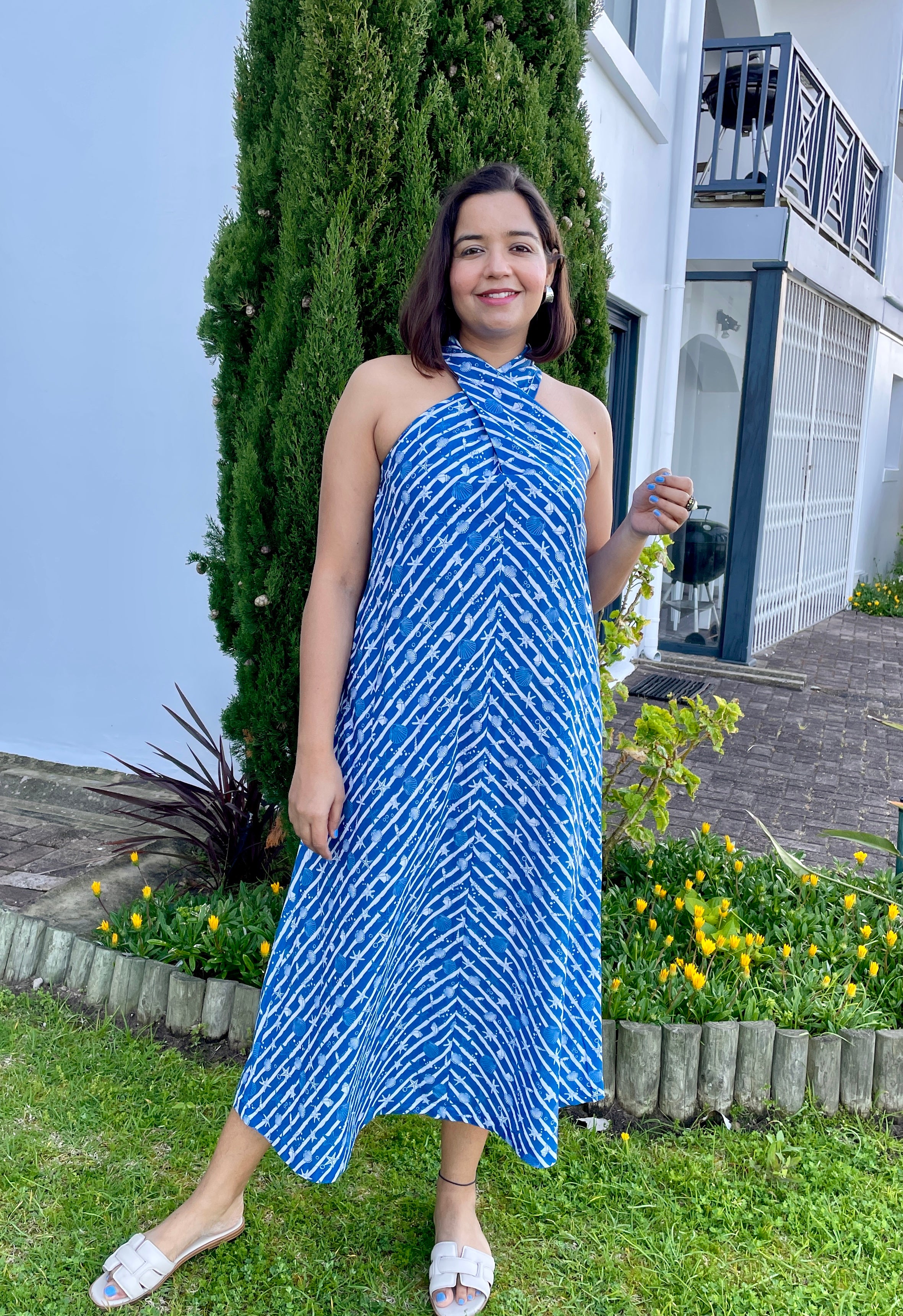 Blue Sea Shells Long Dress image 8