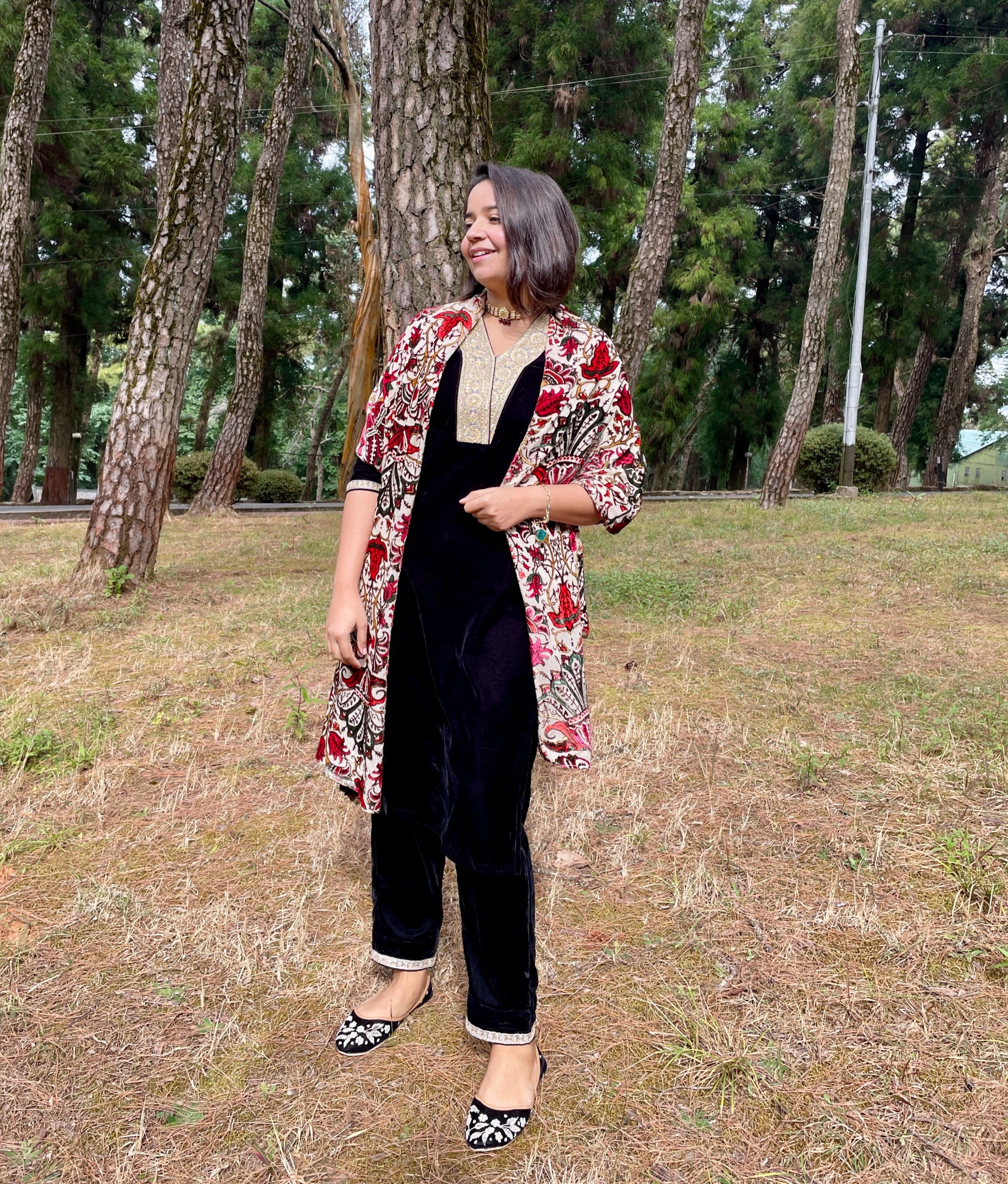 Black Velvet Suit Set image 0