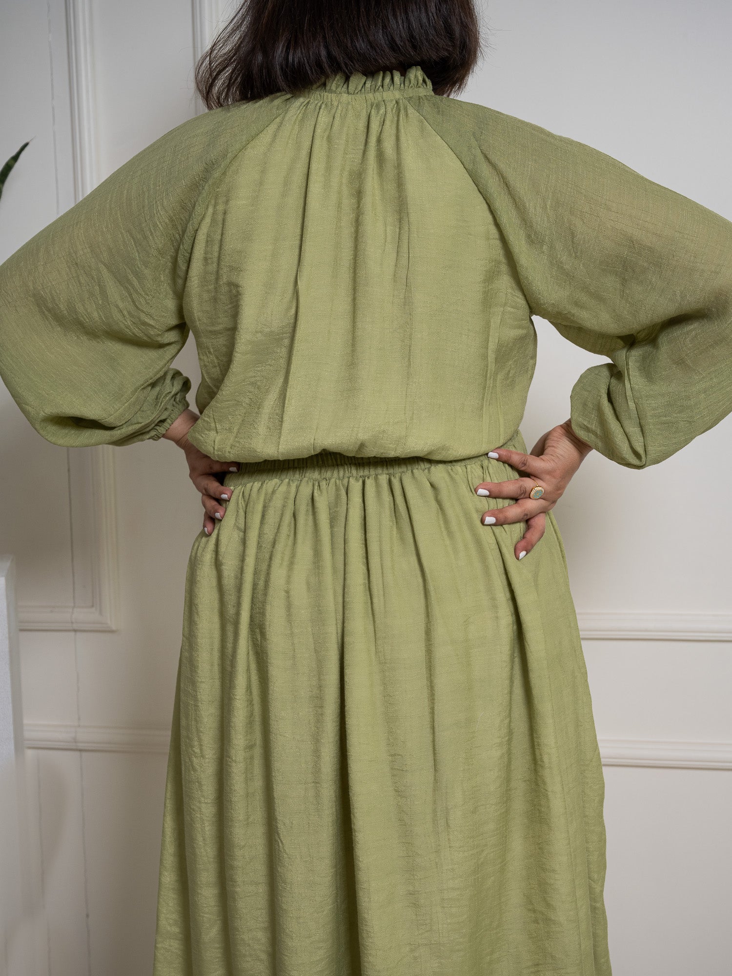Olive Green Midi Dress image 1