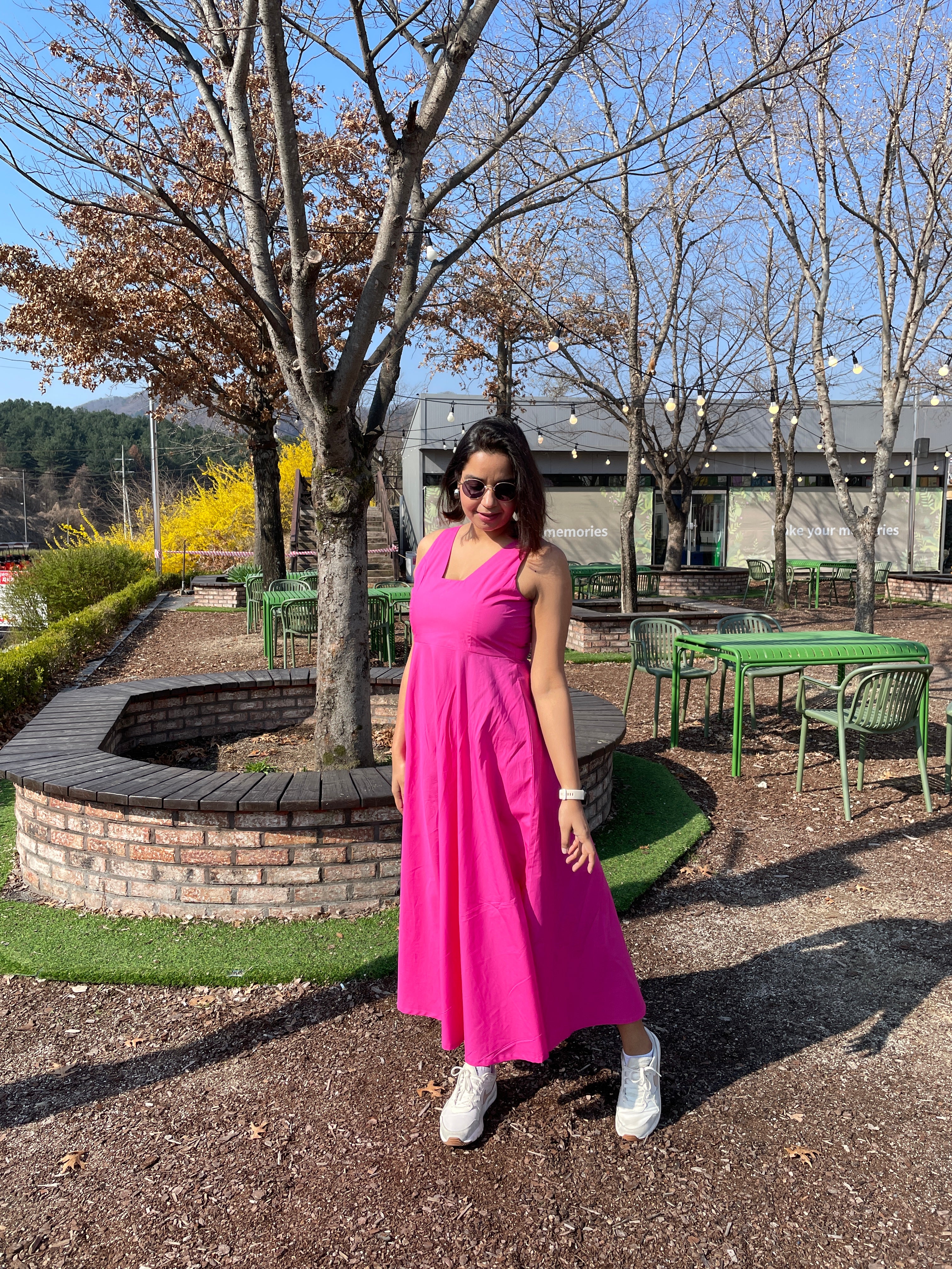 Mauve Cotton Maxi Dress image 3