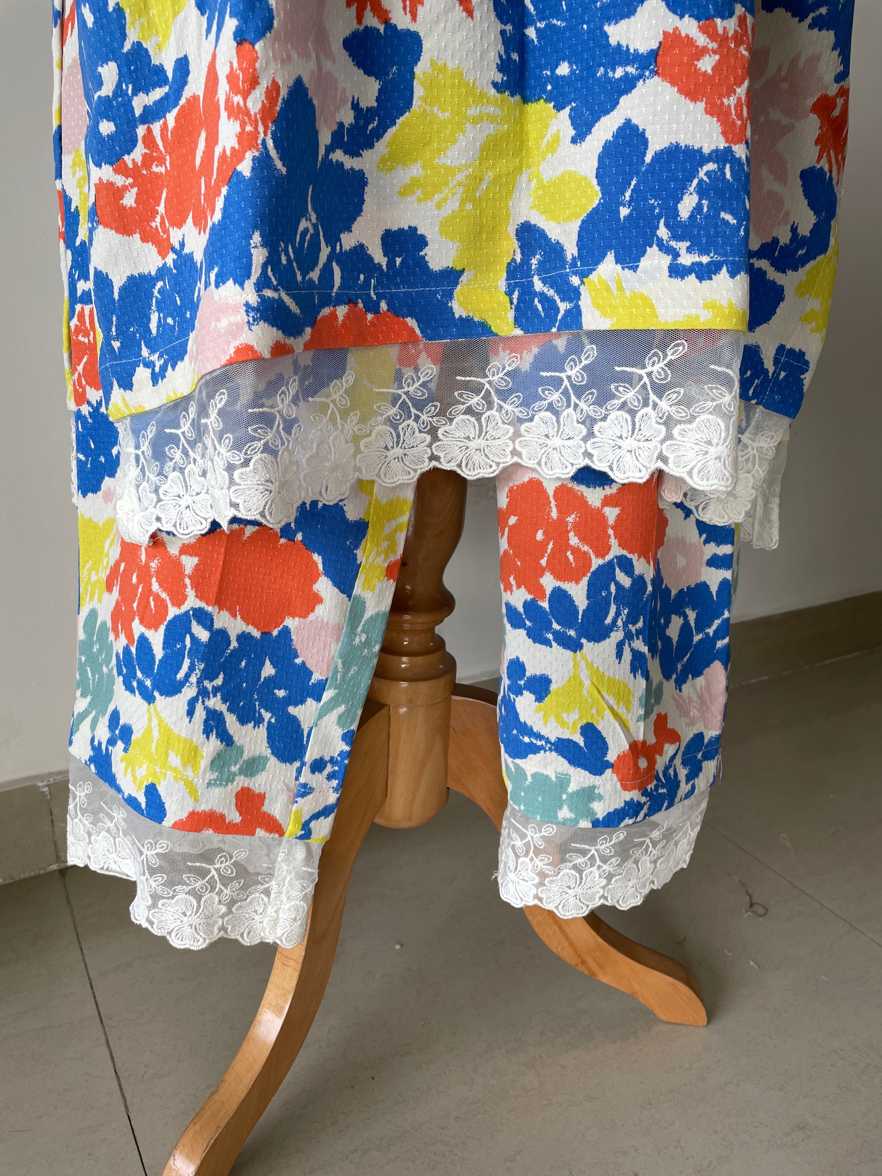 Multicolor Lace Kurta Set image 4