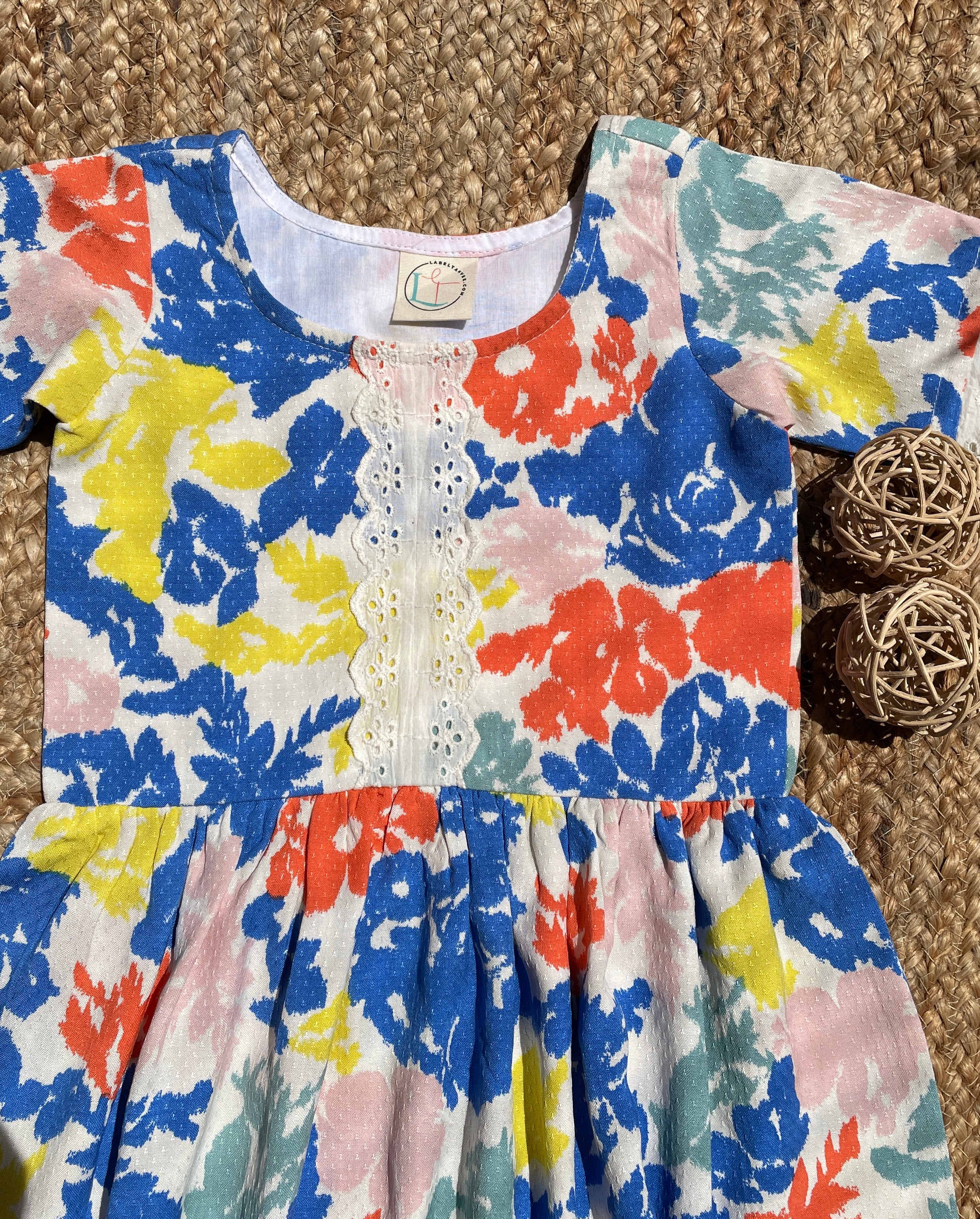 Multicolor Kids Skater Dress image 2