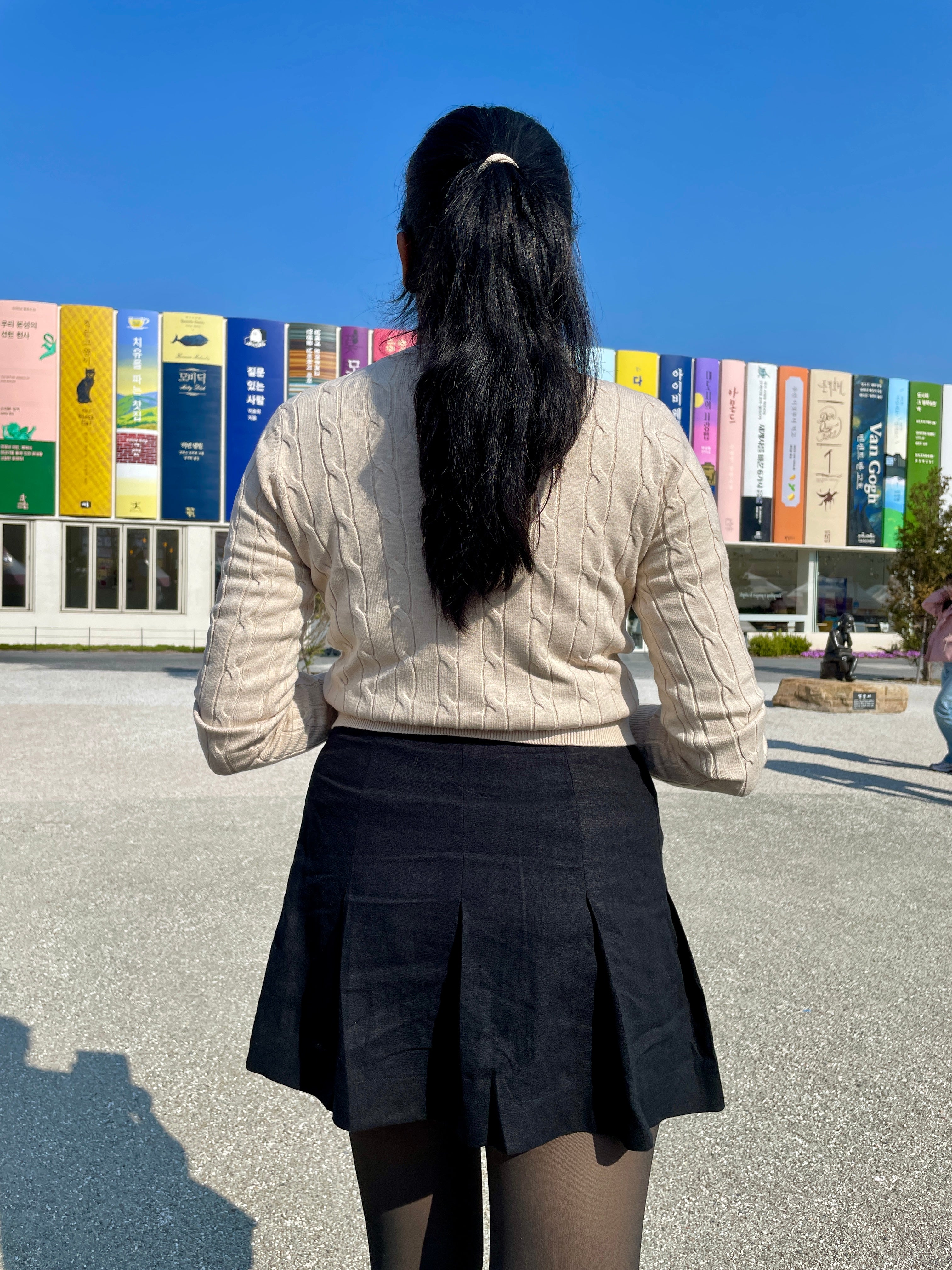 Linen Black Mini Skirt image 4