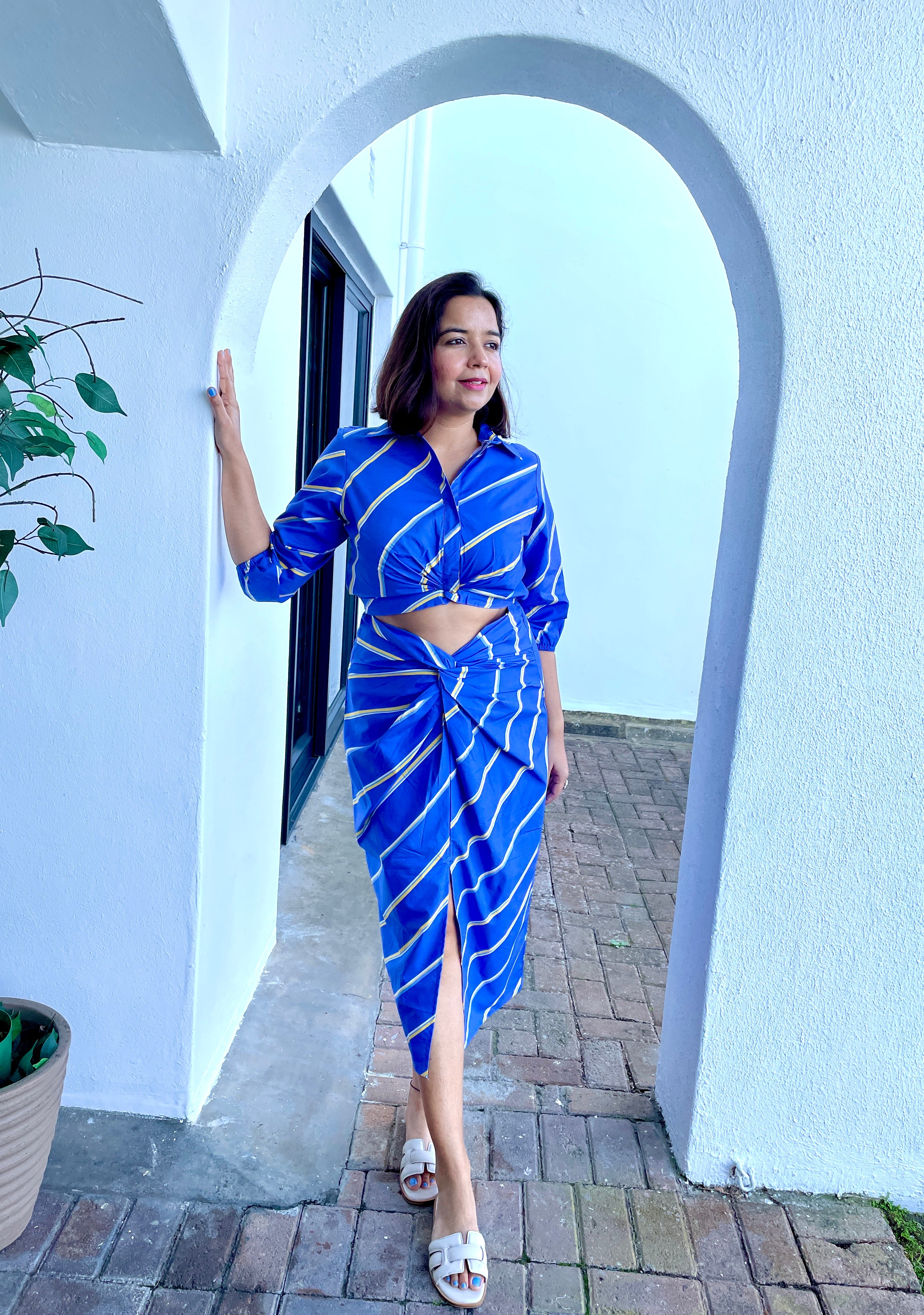 Blue Stripe Co-ord Set of 2 image 3