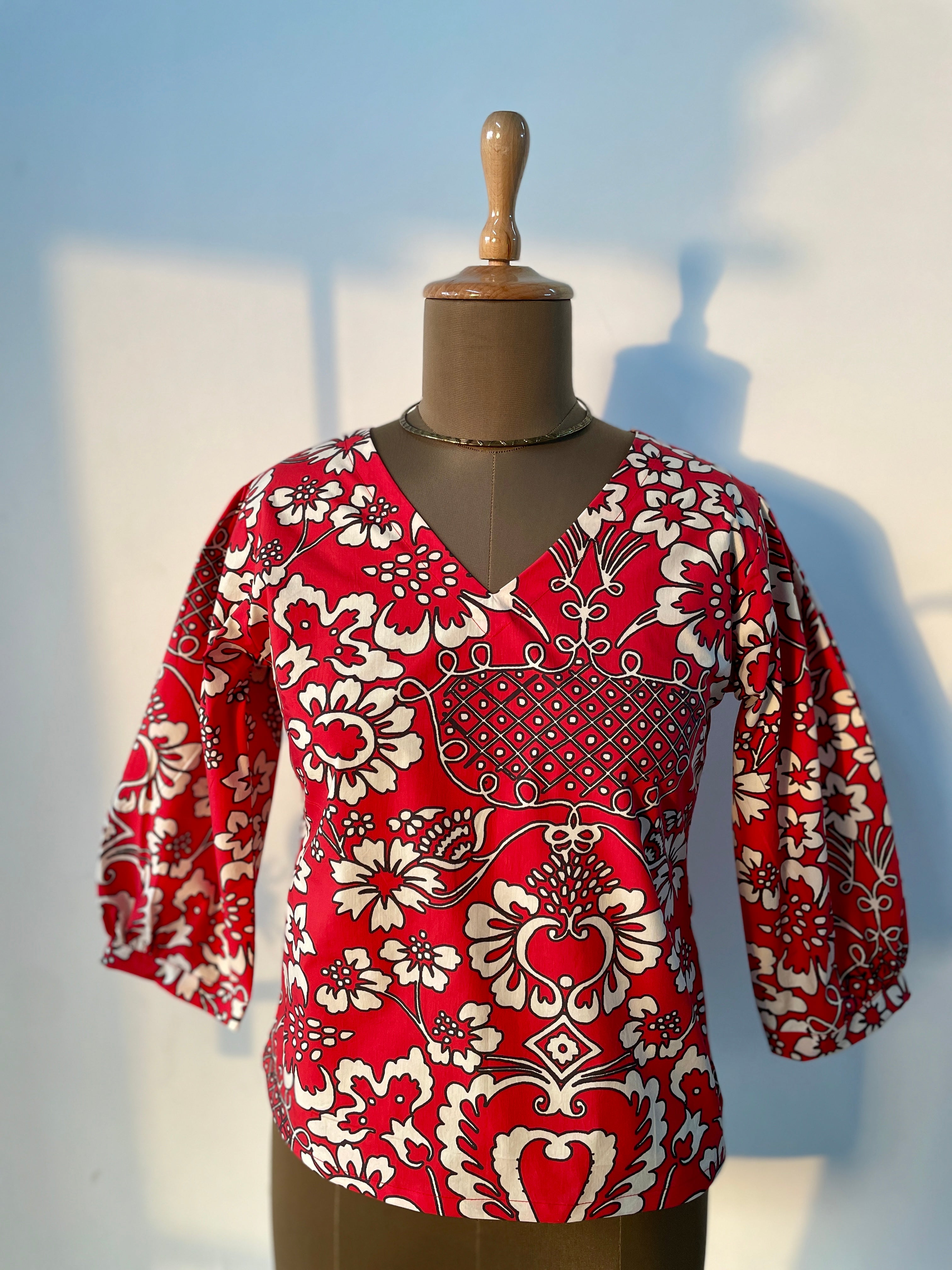Turkish Red Formal Women Top image 0
