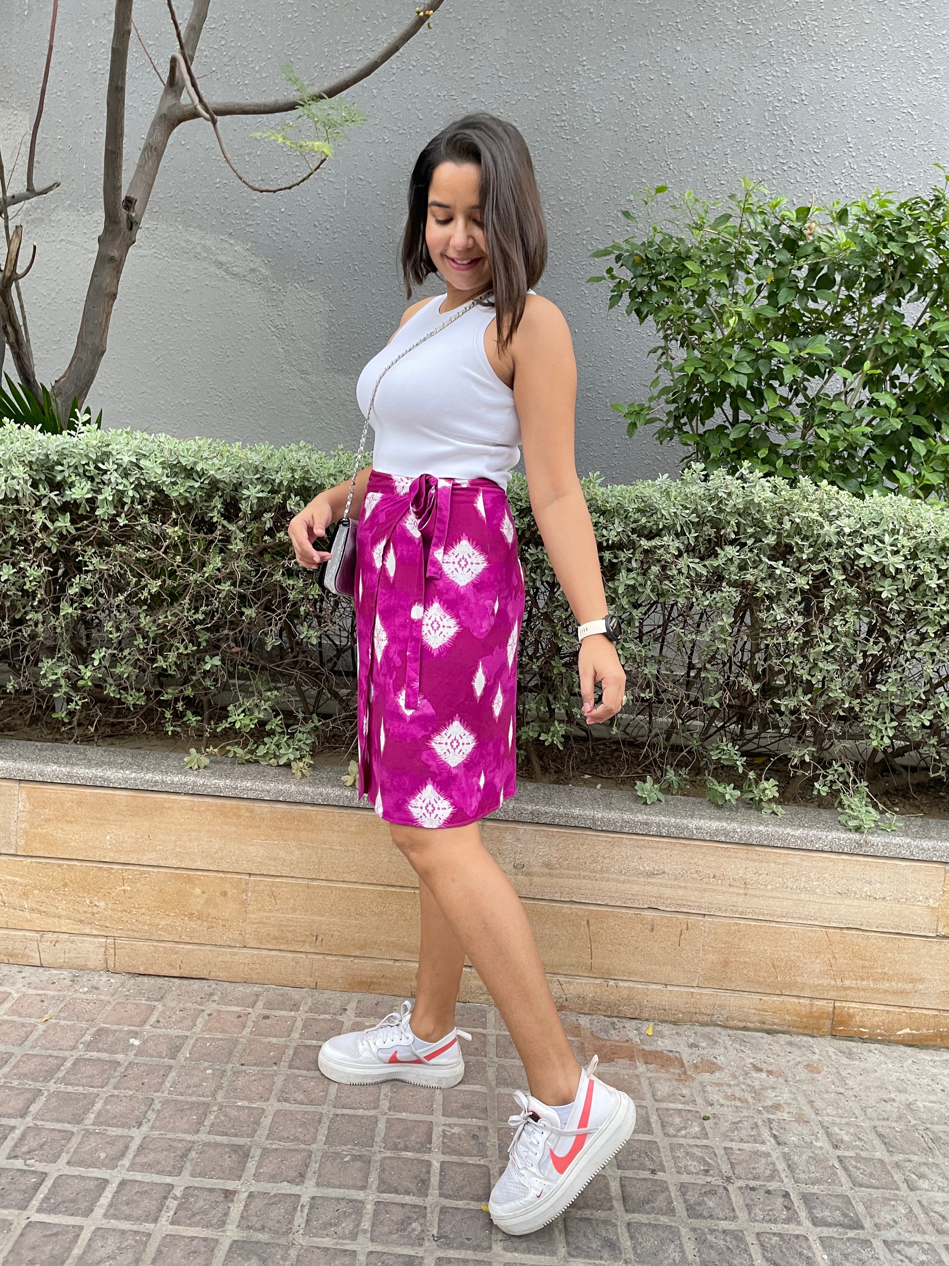 Purple Wrap Around Skirt image 2