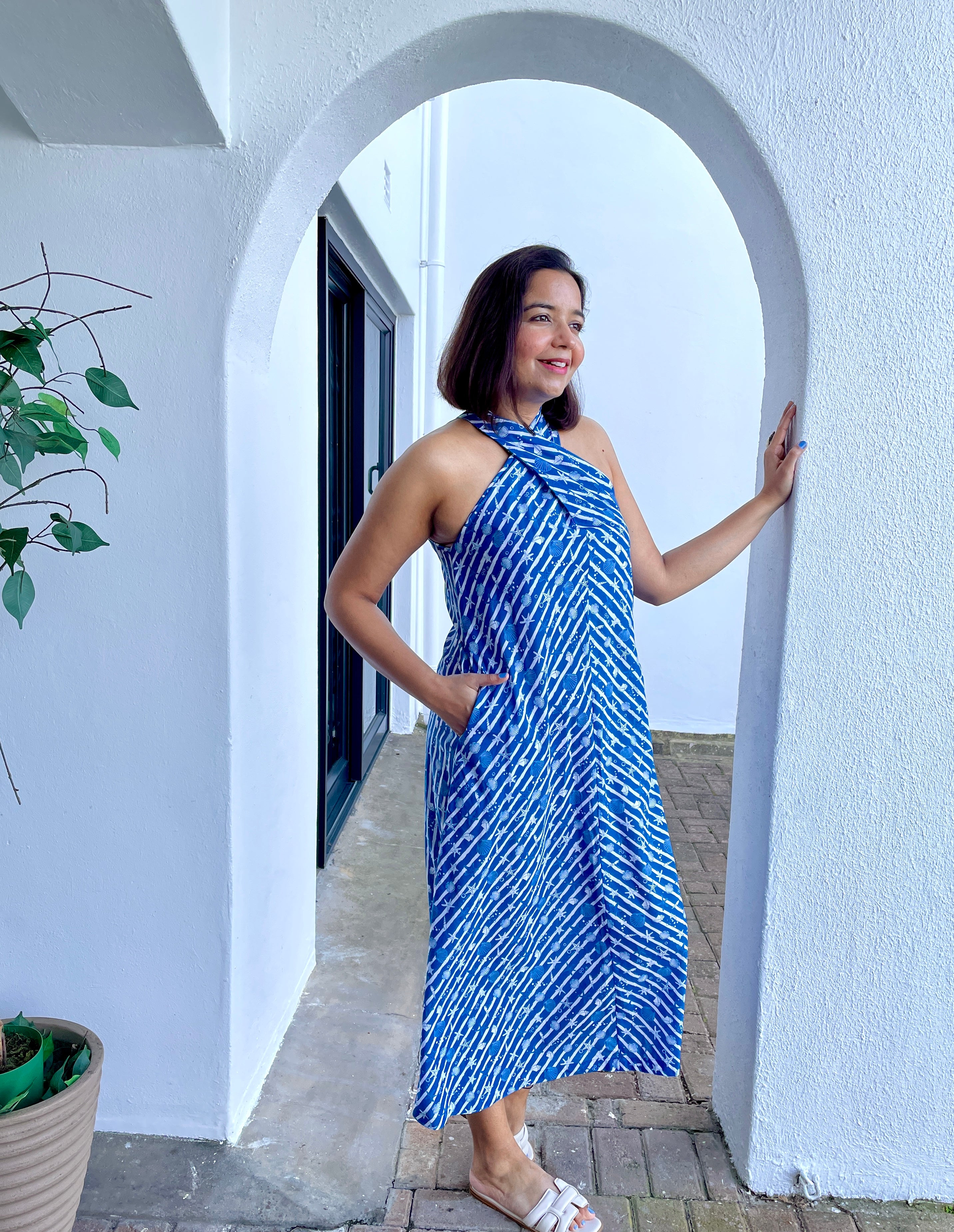 Blue Sea Shells Long Dress image 7