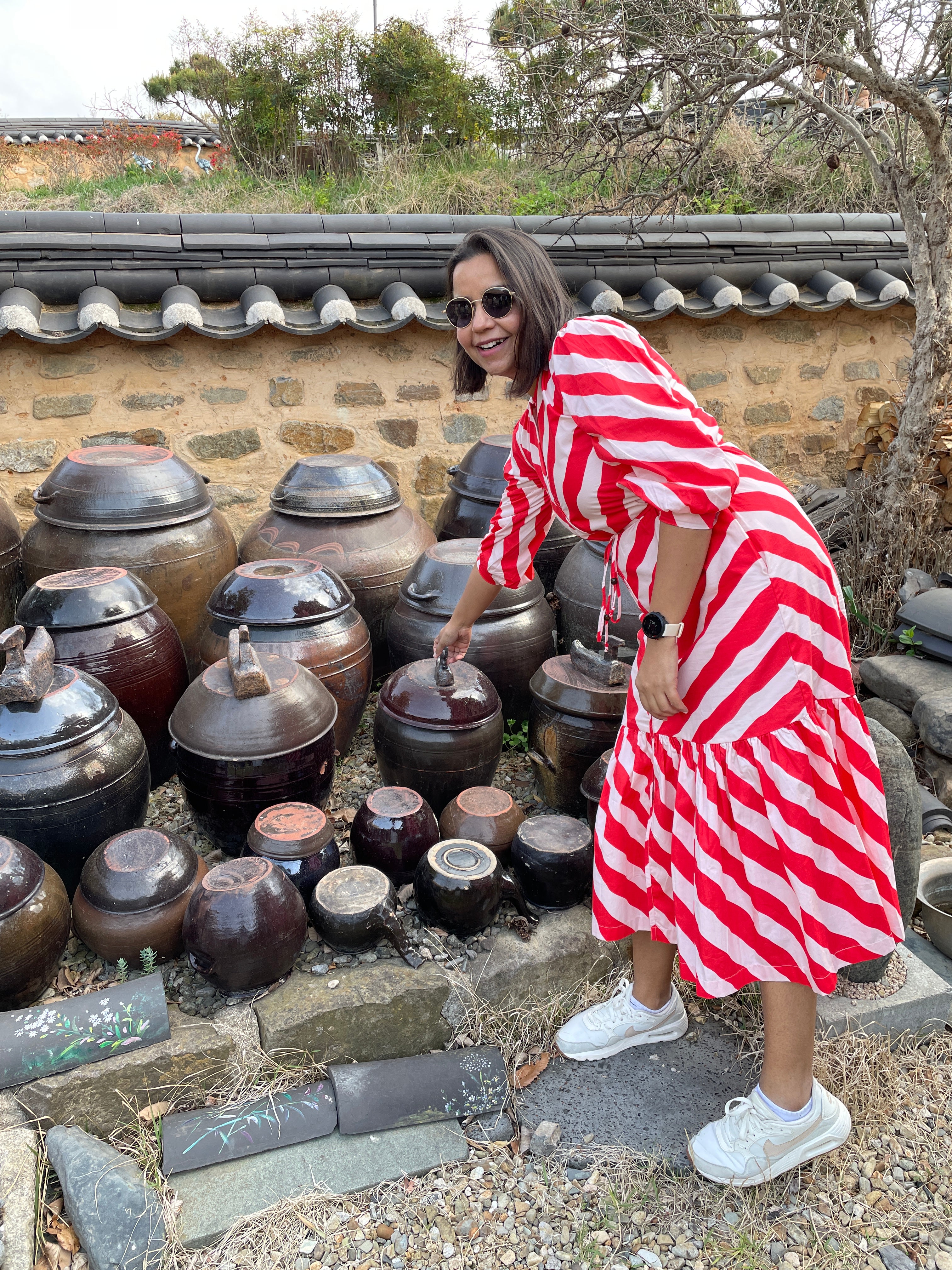 Red and White Stripe Dress image 3
