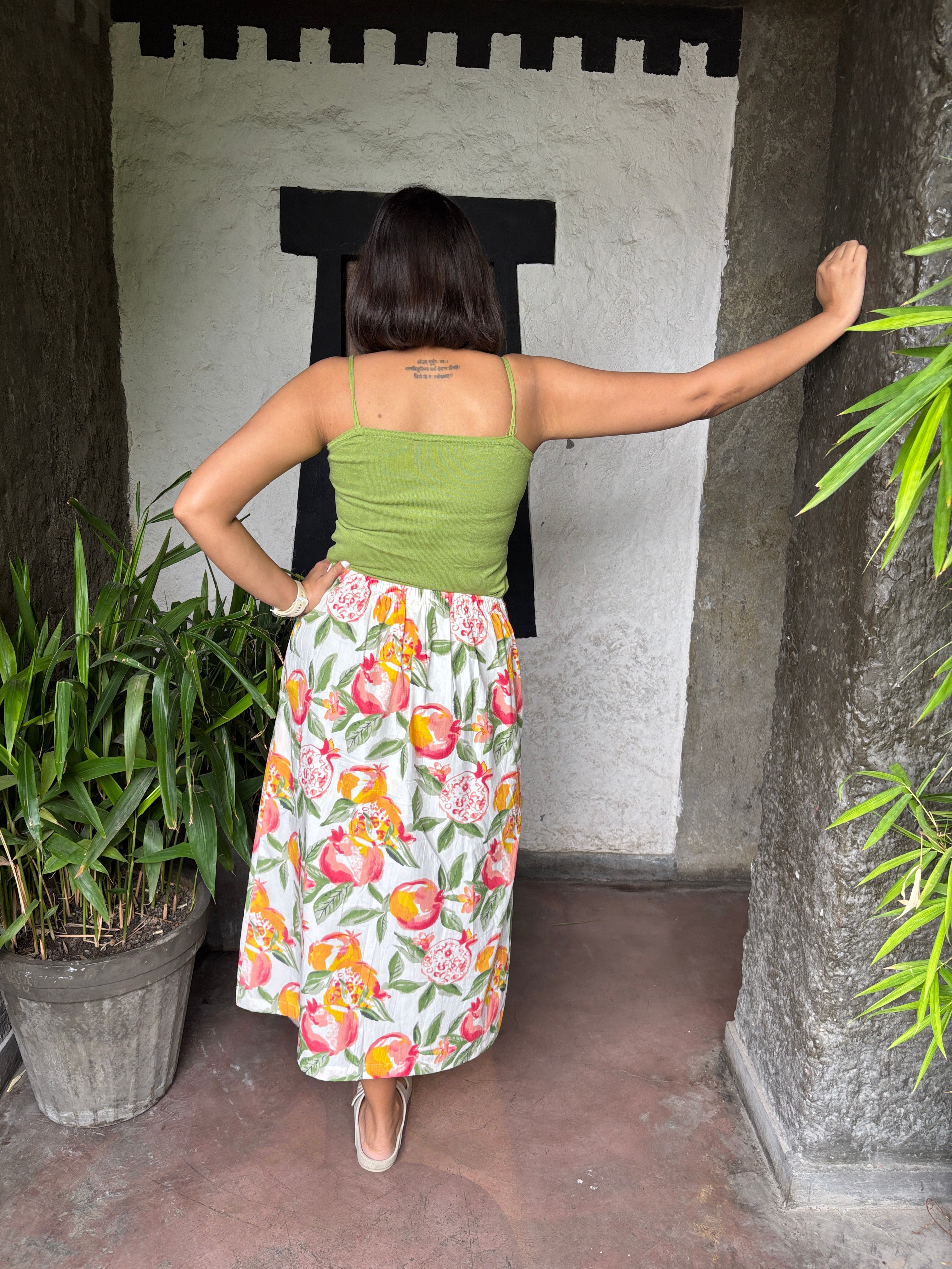 Peach Blossom Midi Skirt image 7