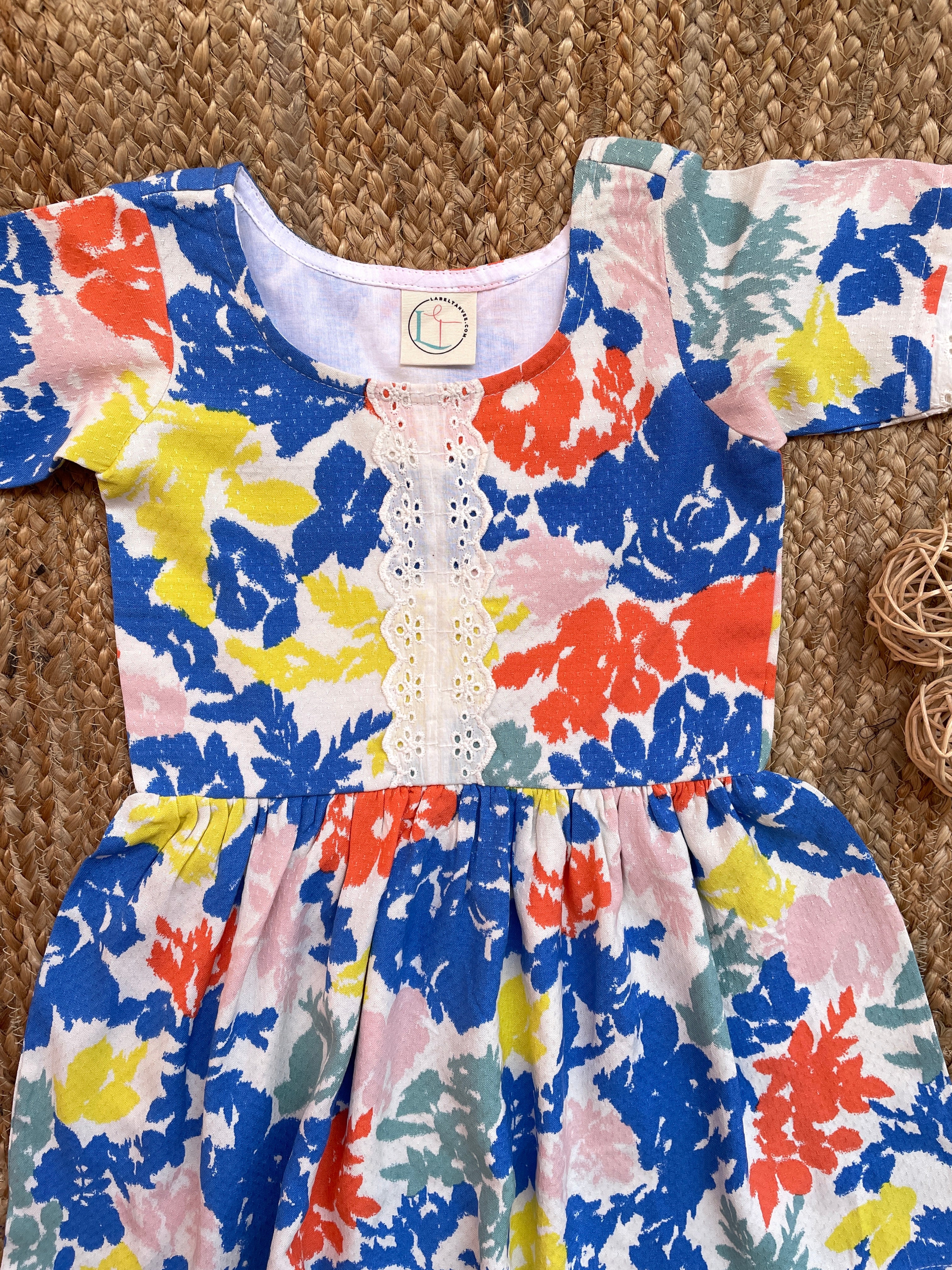 Multicolor Kids Skater Dress image 3