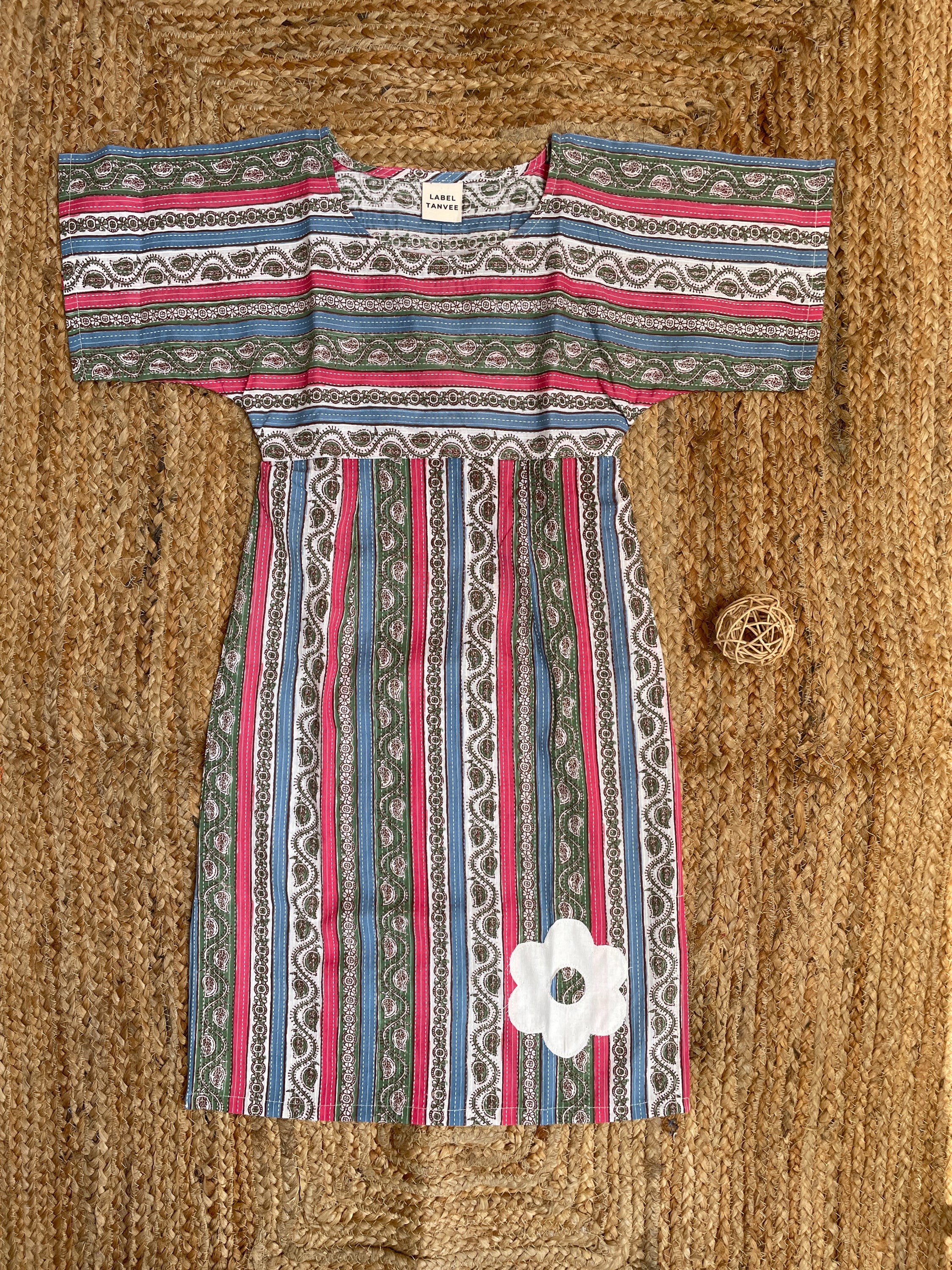 Girl Stripe Kaftan Dress image 0