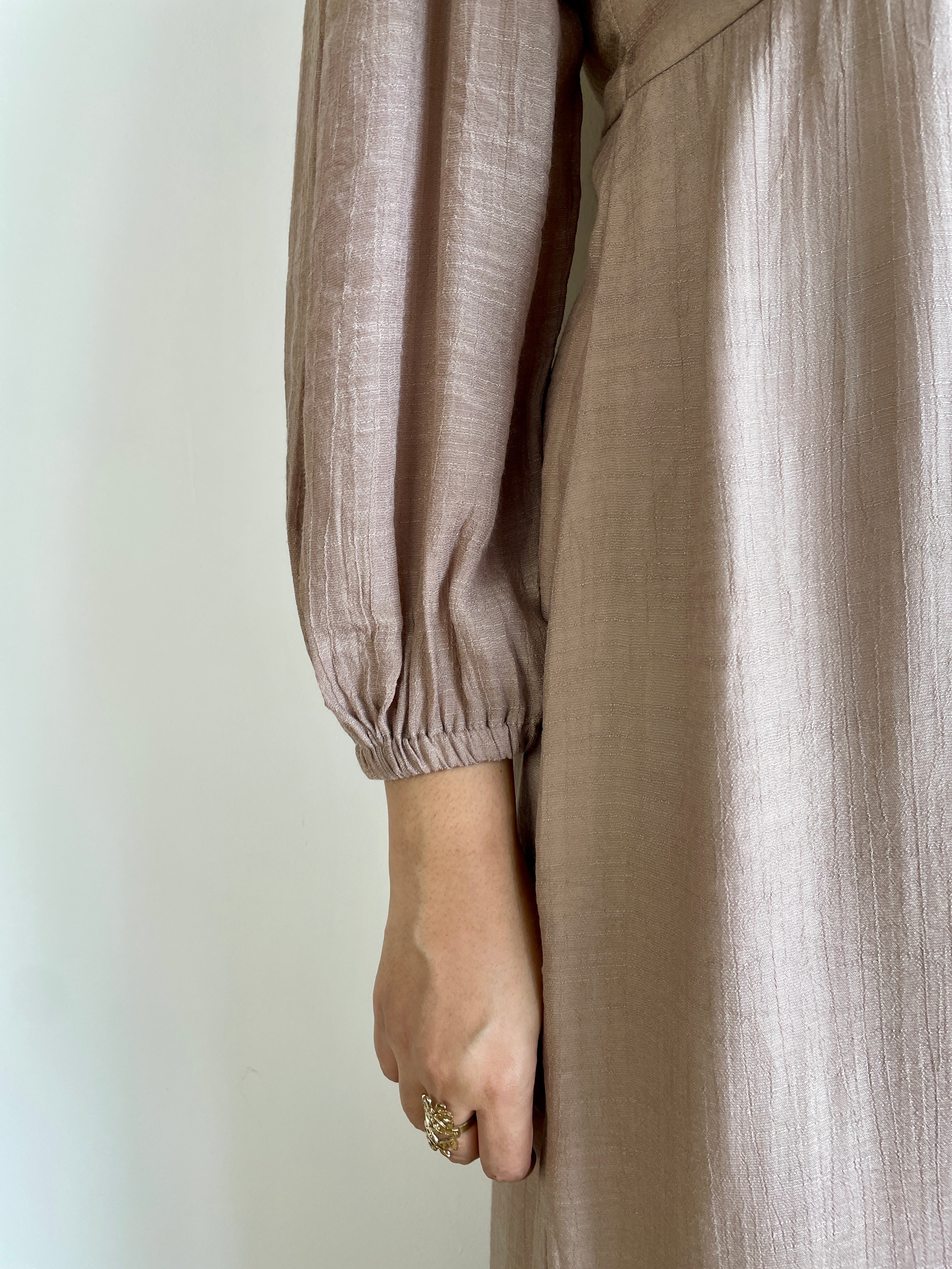 Solid Brown Maxi Dress image 3