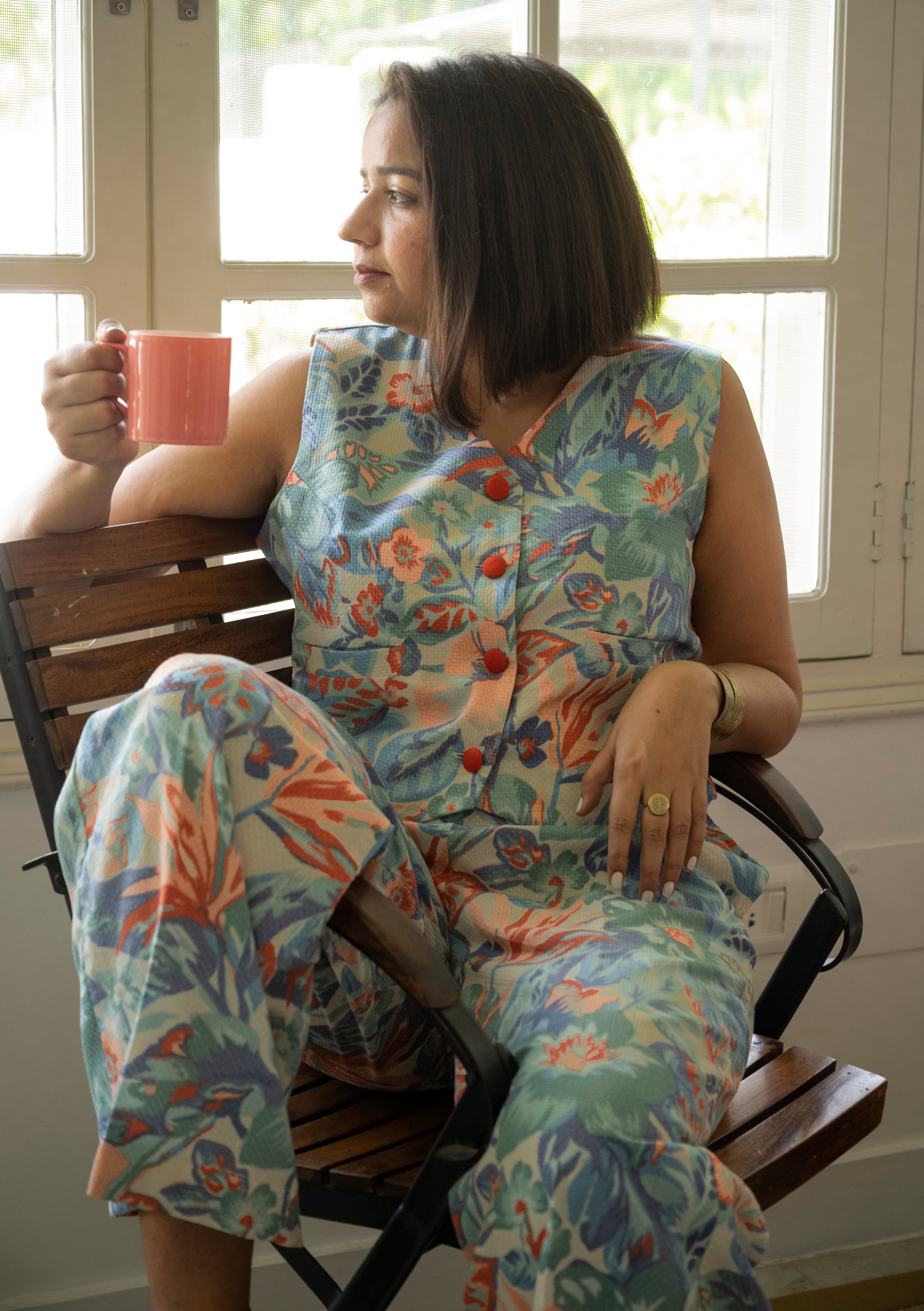 Phool Patti Printed Waist Coat image 3