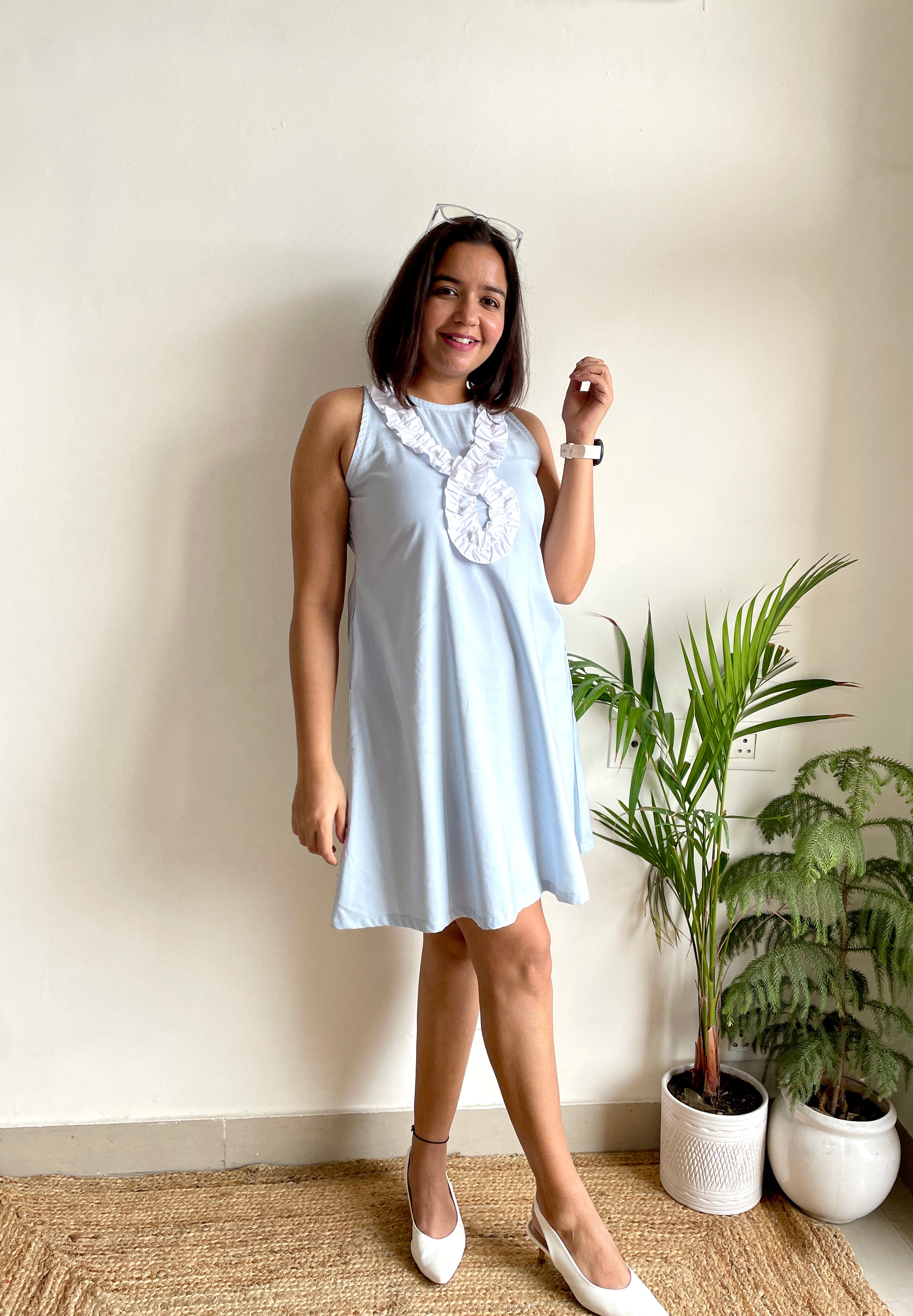 Powder Blue A- Line Dress image 0