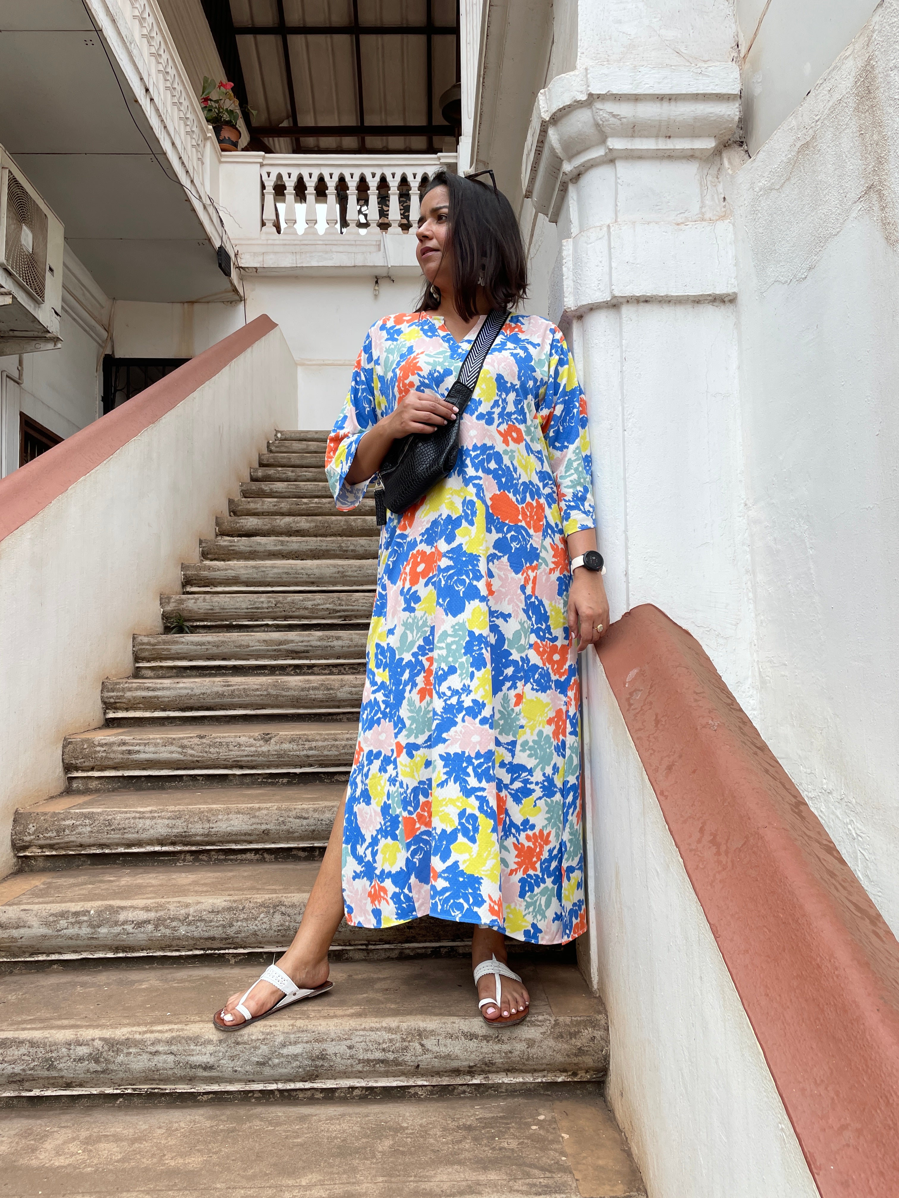 Multicolor Anti fit Long Dress image 1