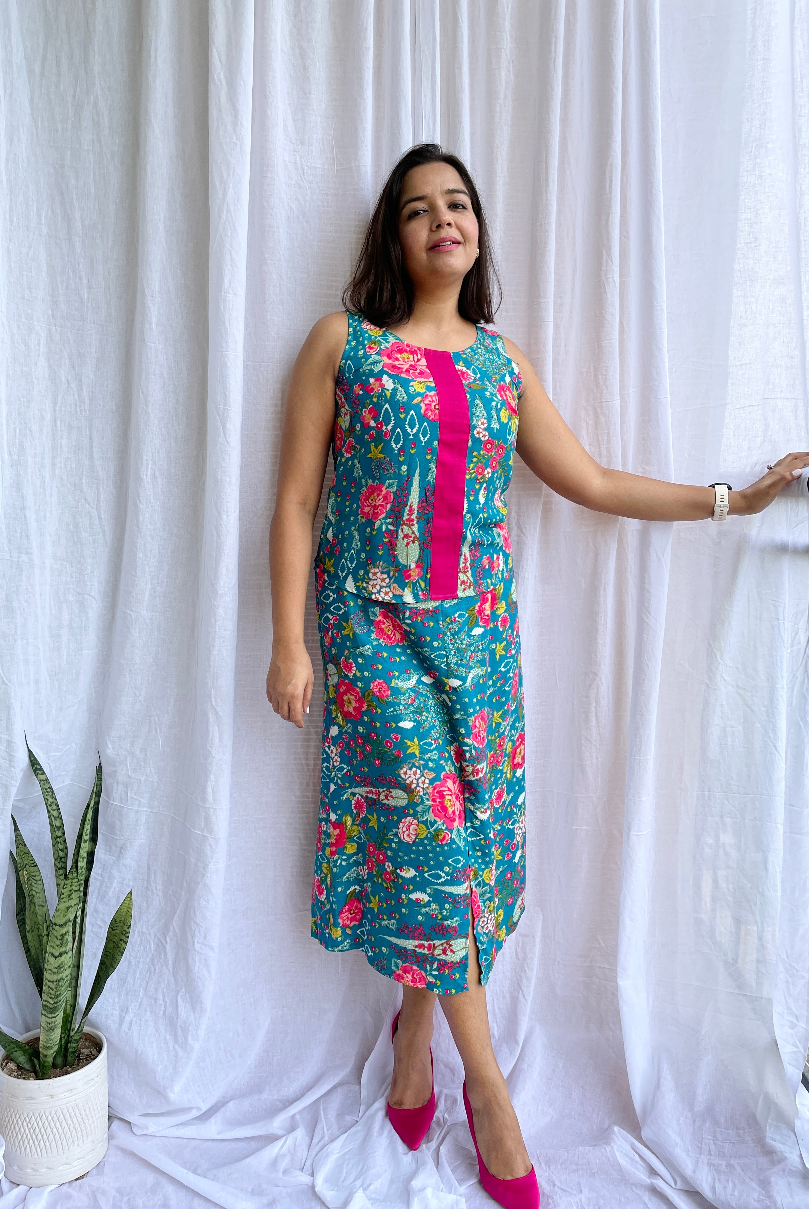 Green Floral Co-ord Set image 2