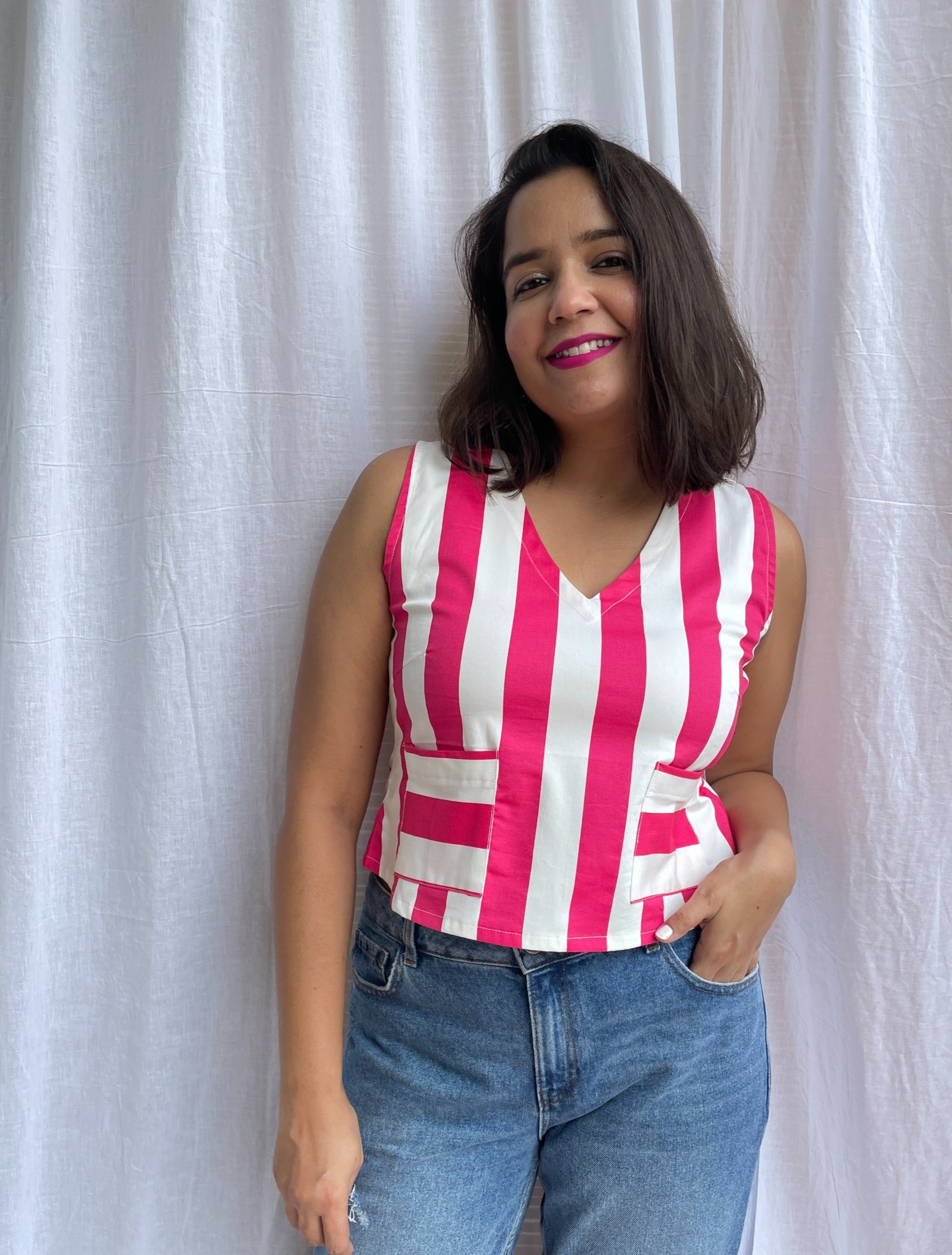 Pink Stripe Top image 0