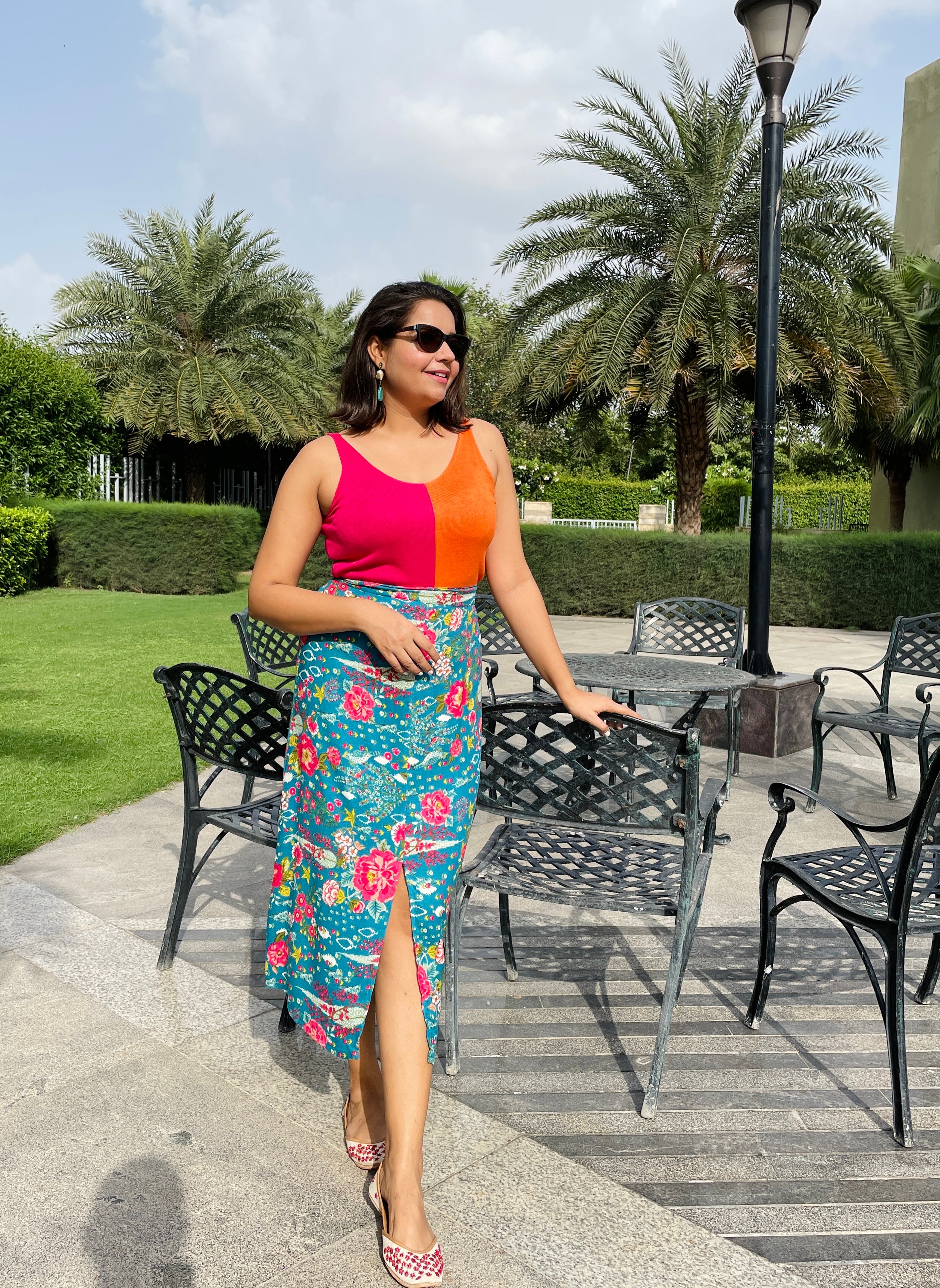 Green Floral Skirt image 4