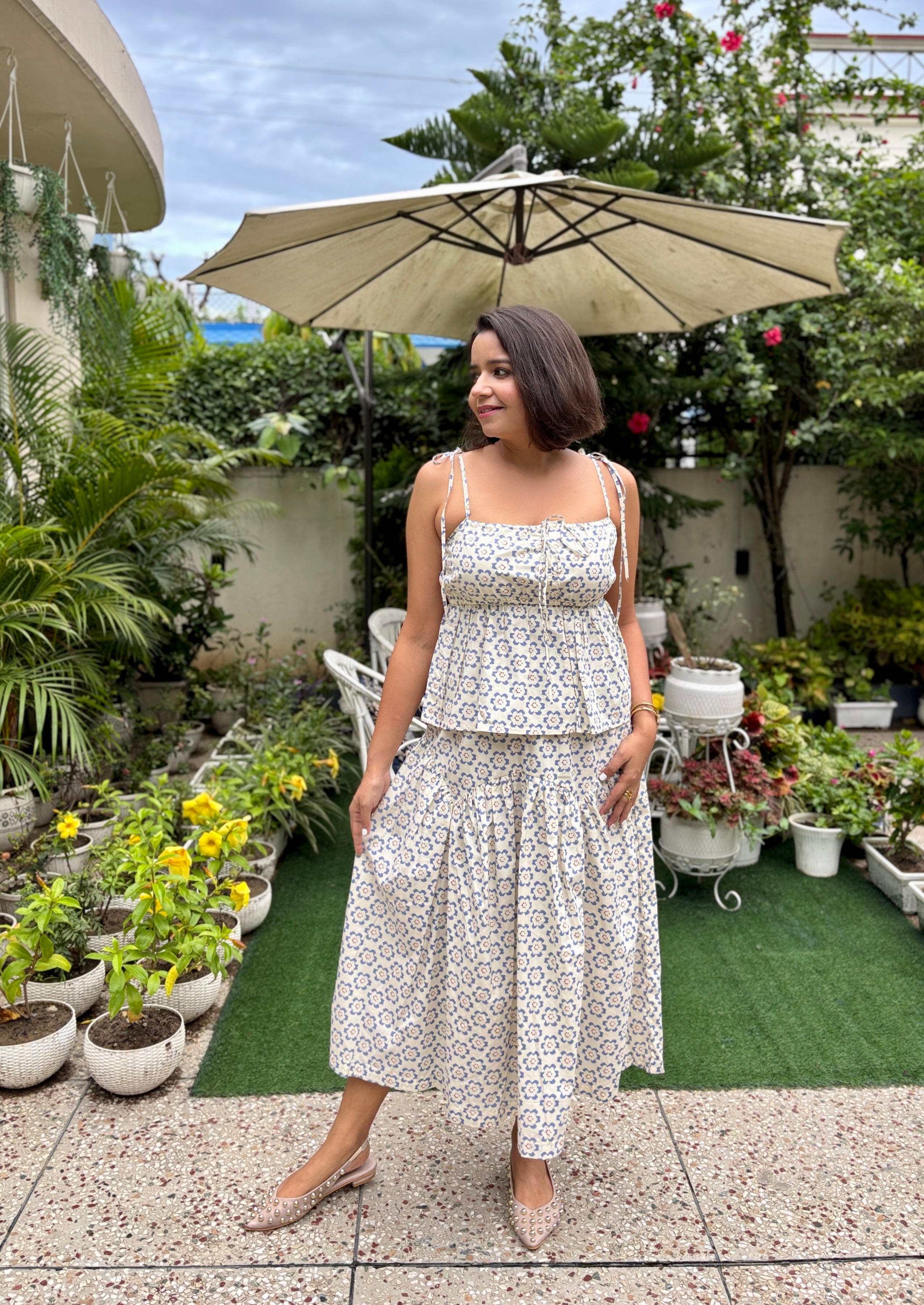 Bloom Garden Cotton Tie-Up Top image 1