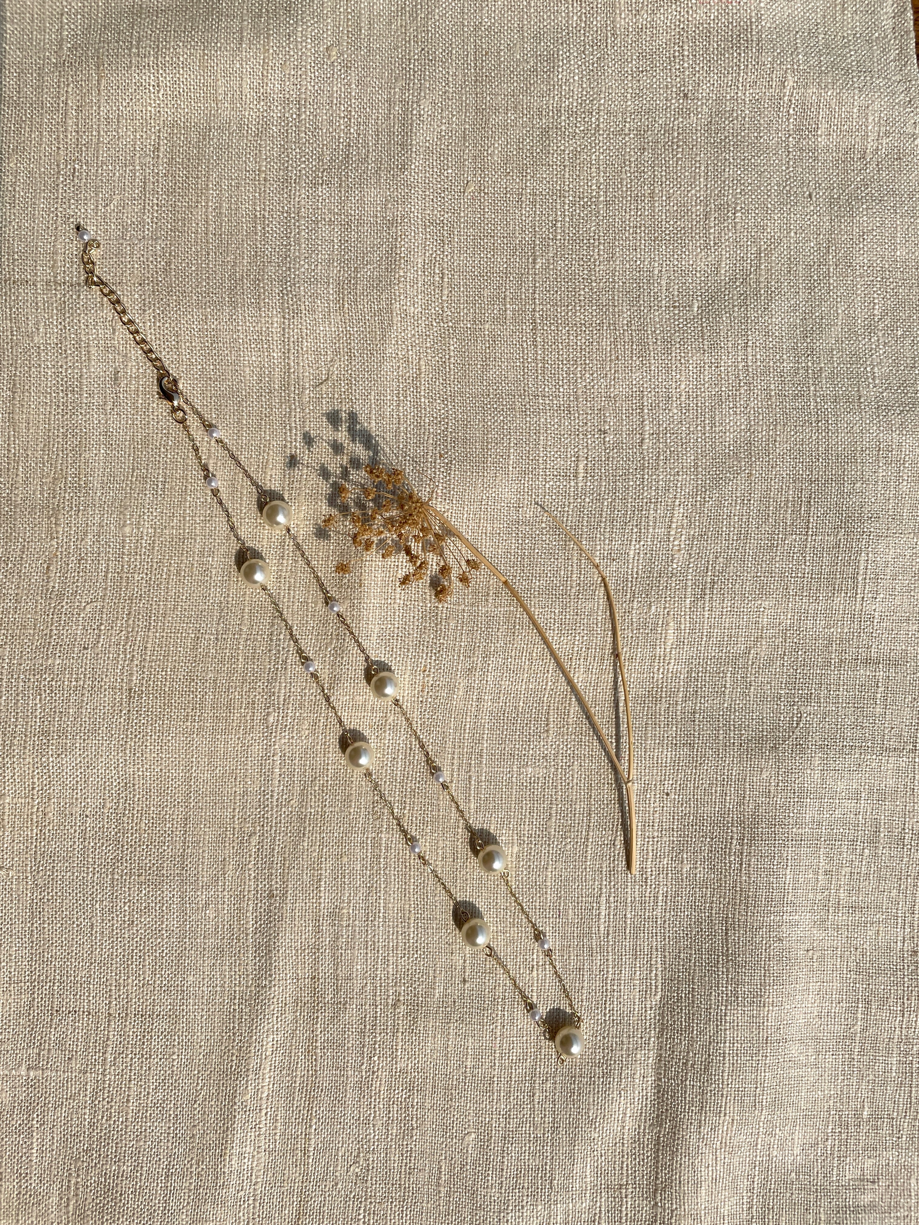 Baroque Pearl Necklace with Chain image 0