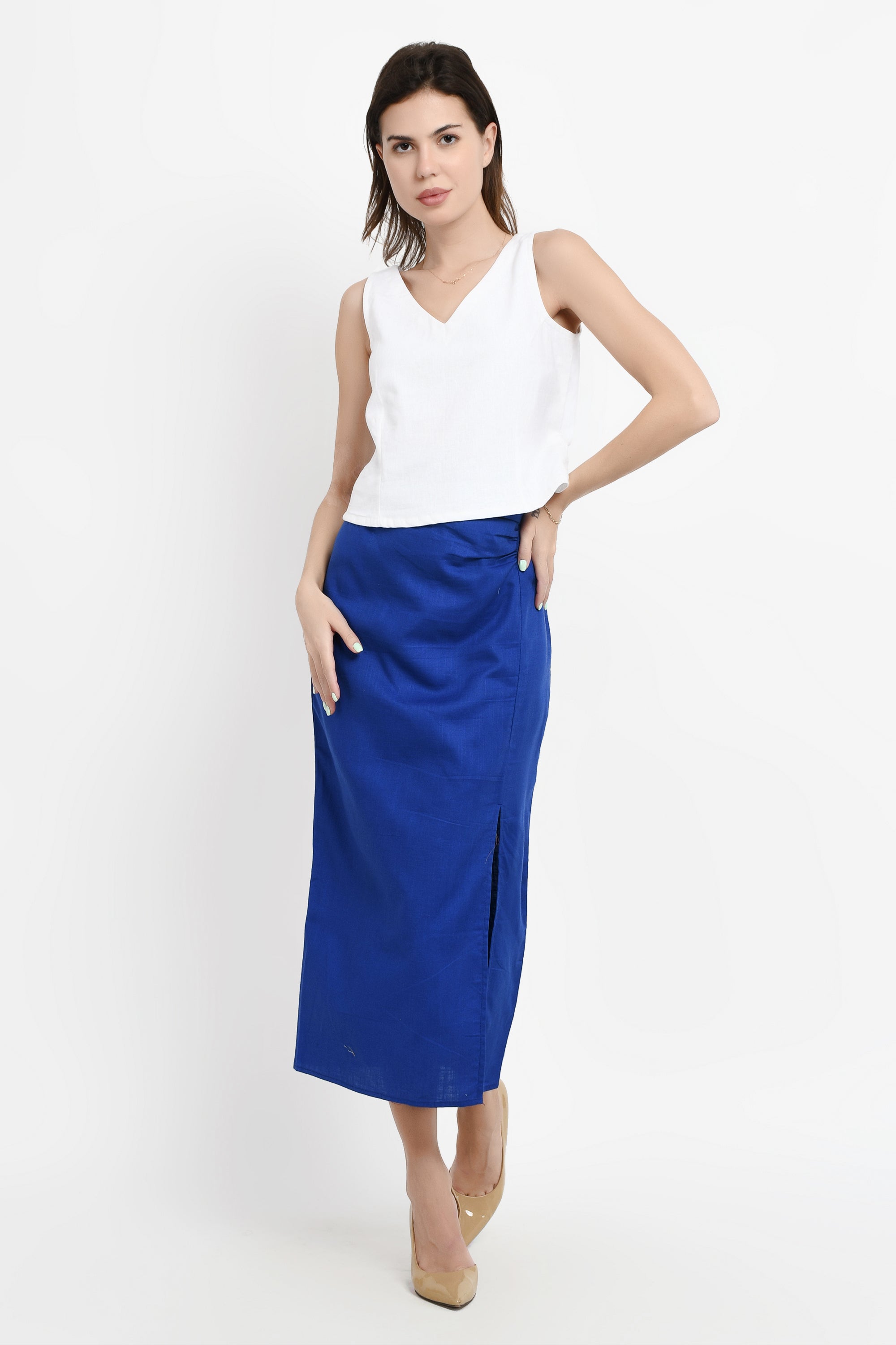 Royal Blue Midi Skirt image 0