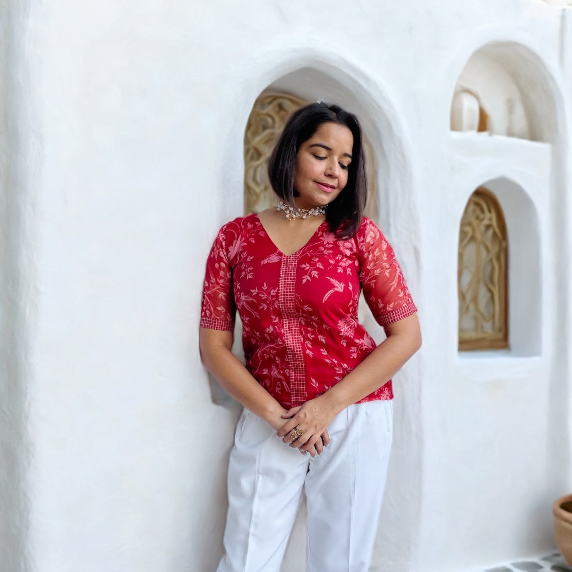 Red Organza Top image 0