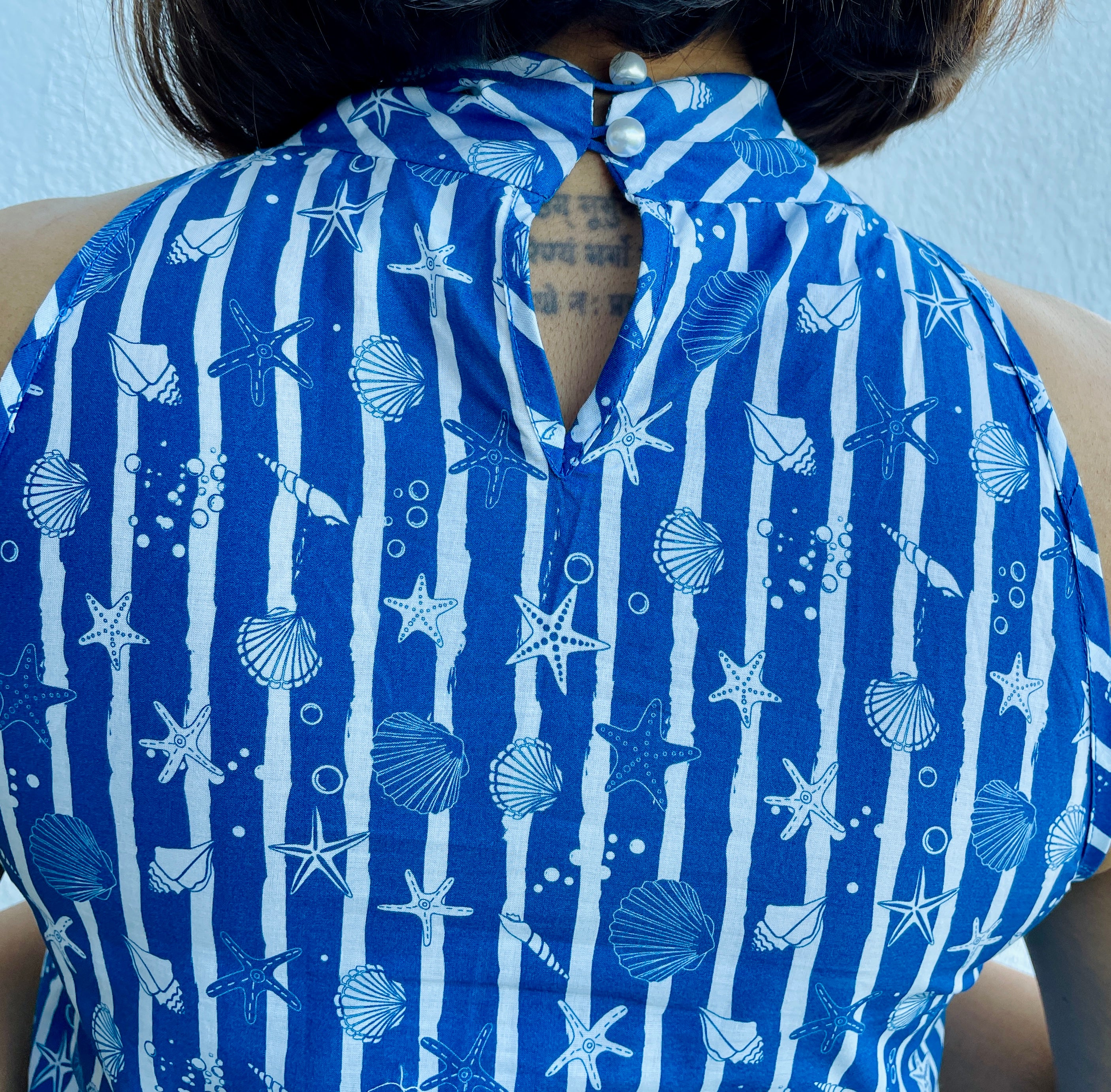 Blue Sea Shells Long Dress image 5