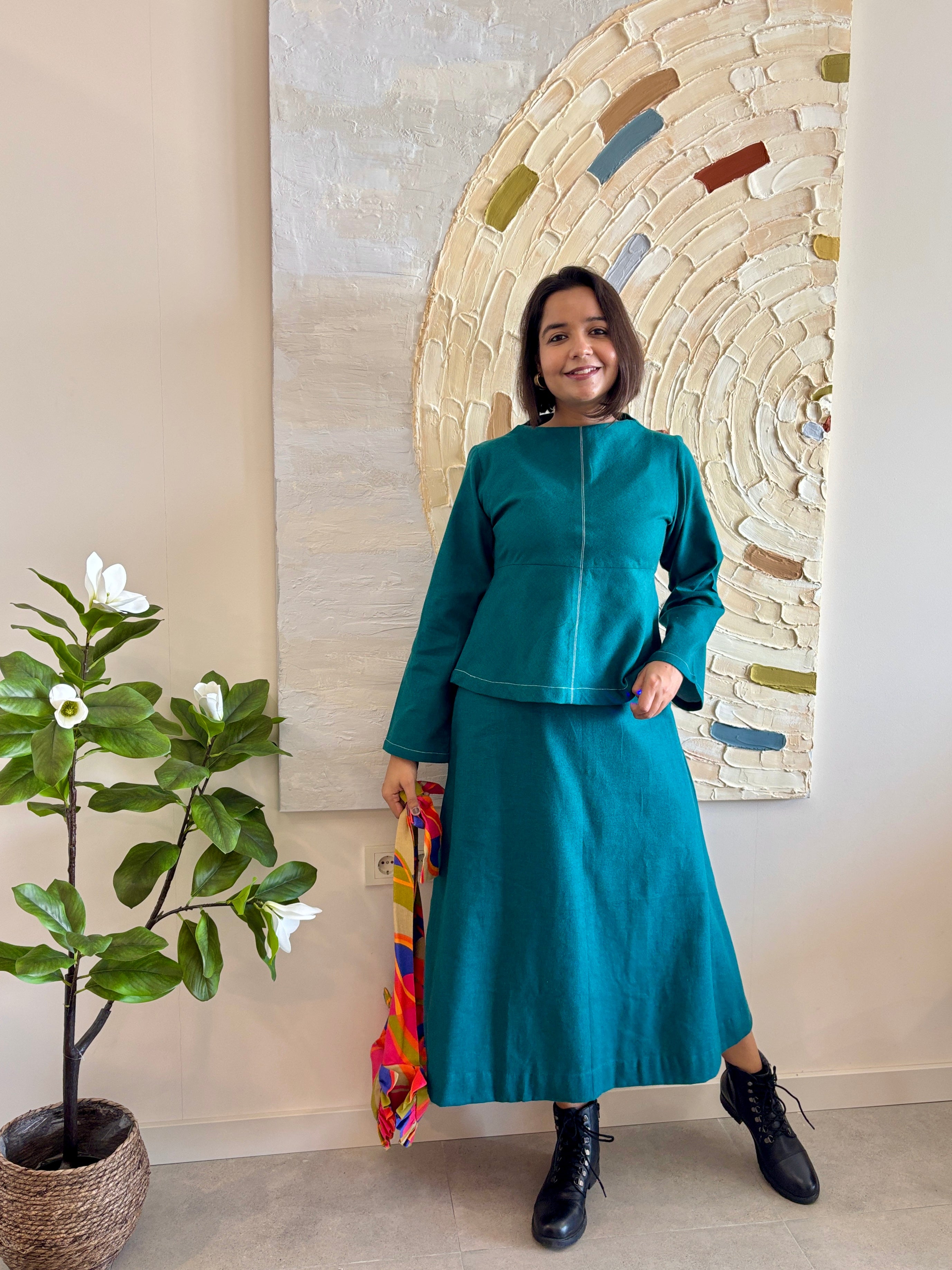 Emerald Winter Flannel Coord Set