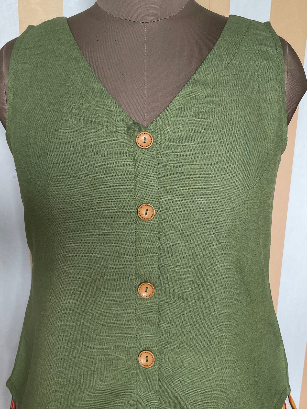 Sage Green Cotton Linen Co-Ord Set