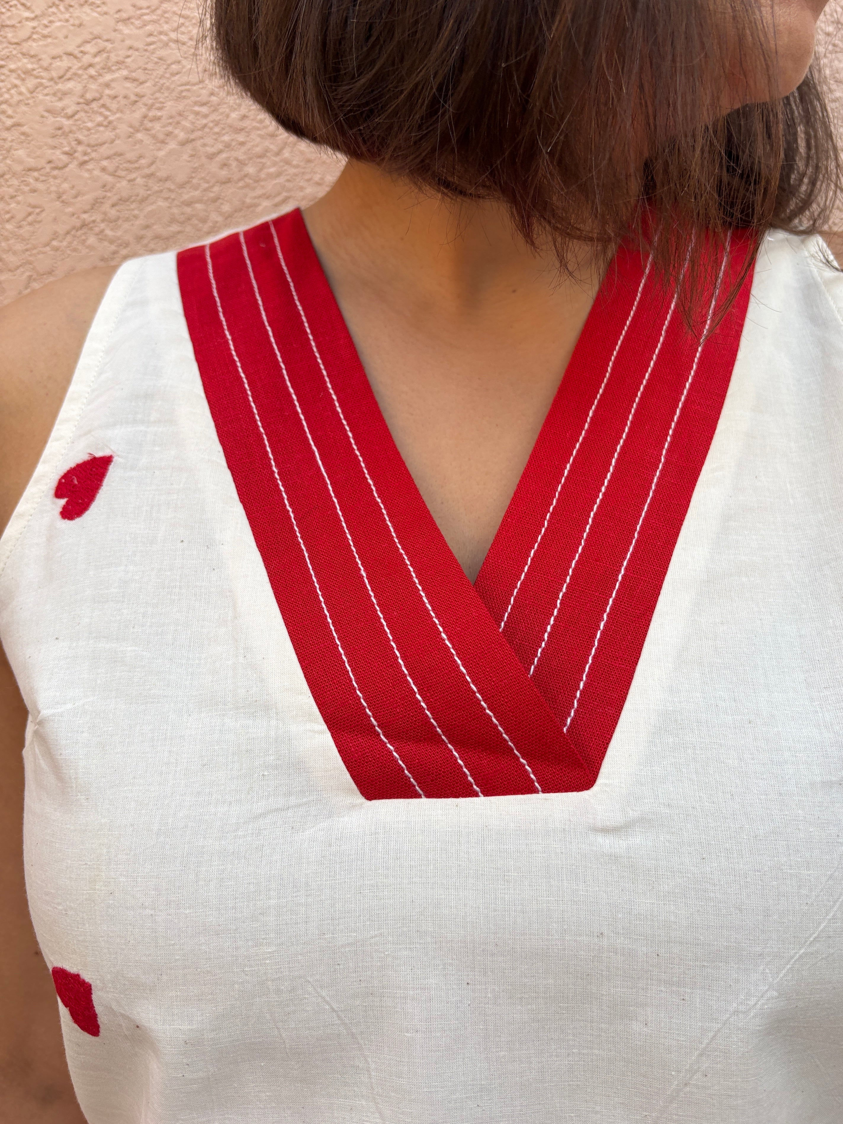 Love Heart Cotton Crop Top