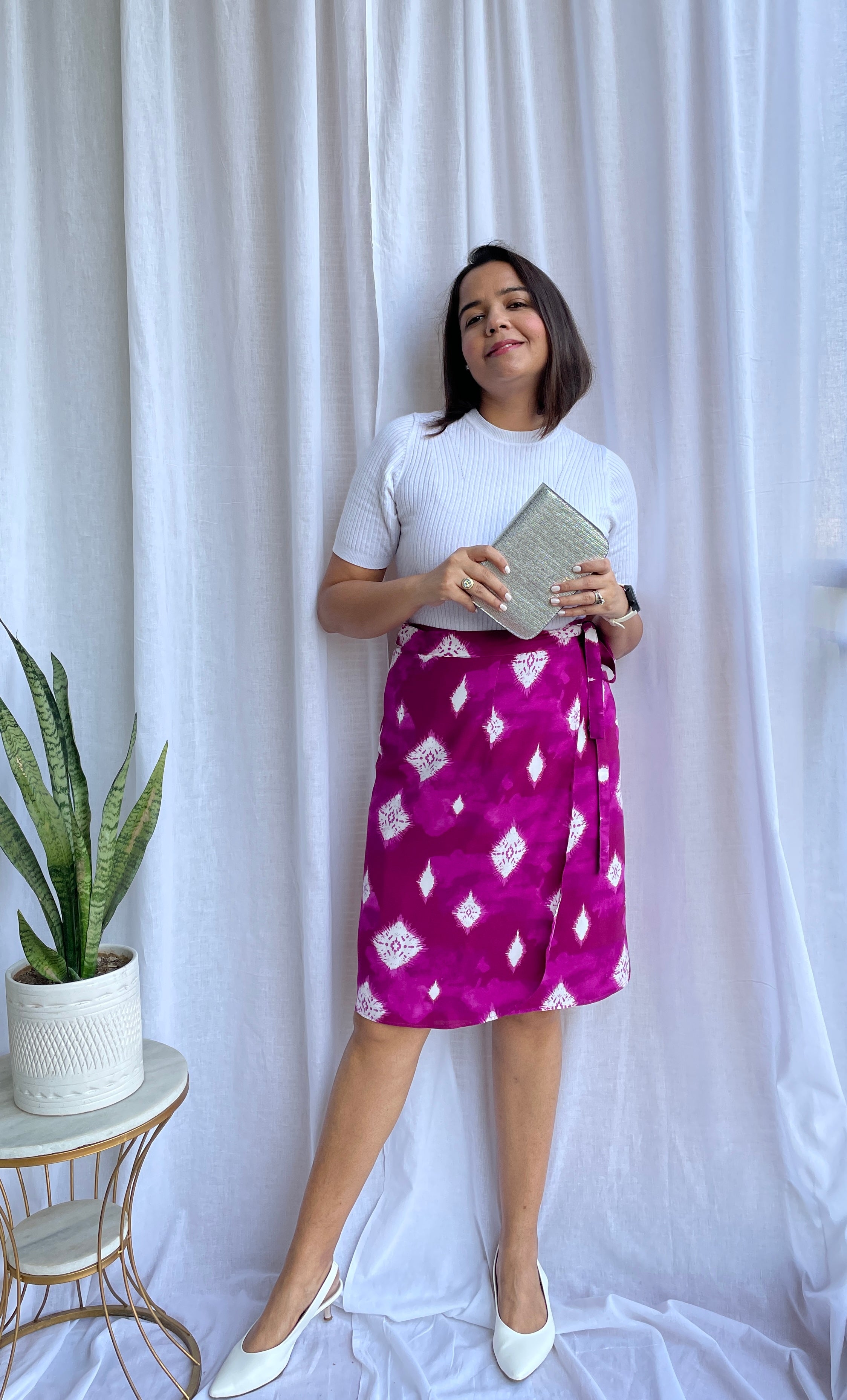 Purple Wrap Around Skirt image 0