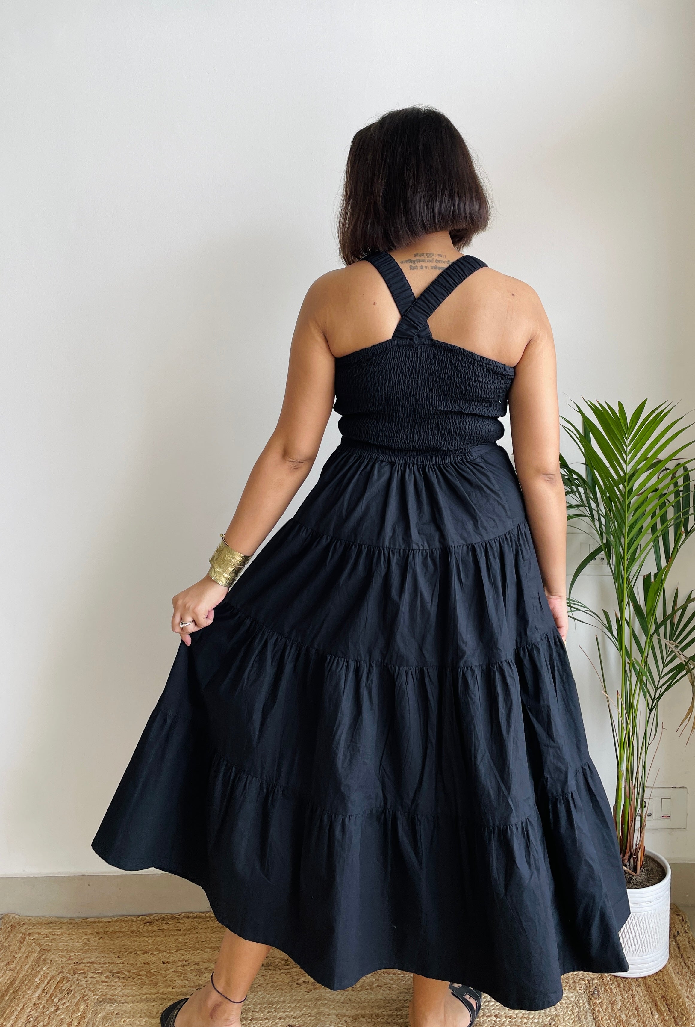 Black Ruffled Long Skirt image 2