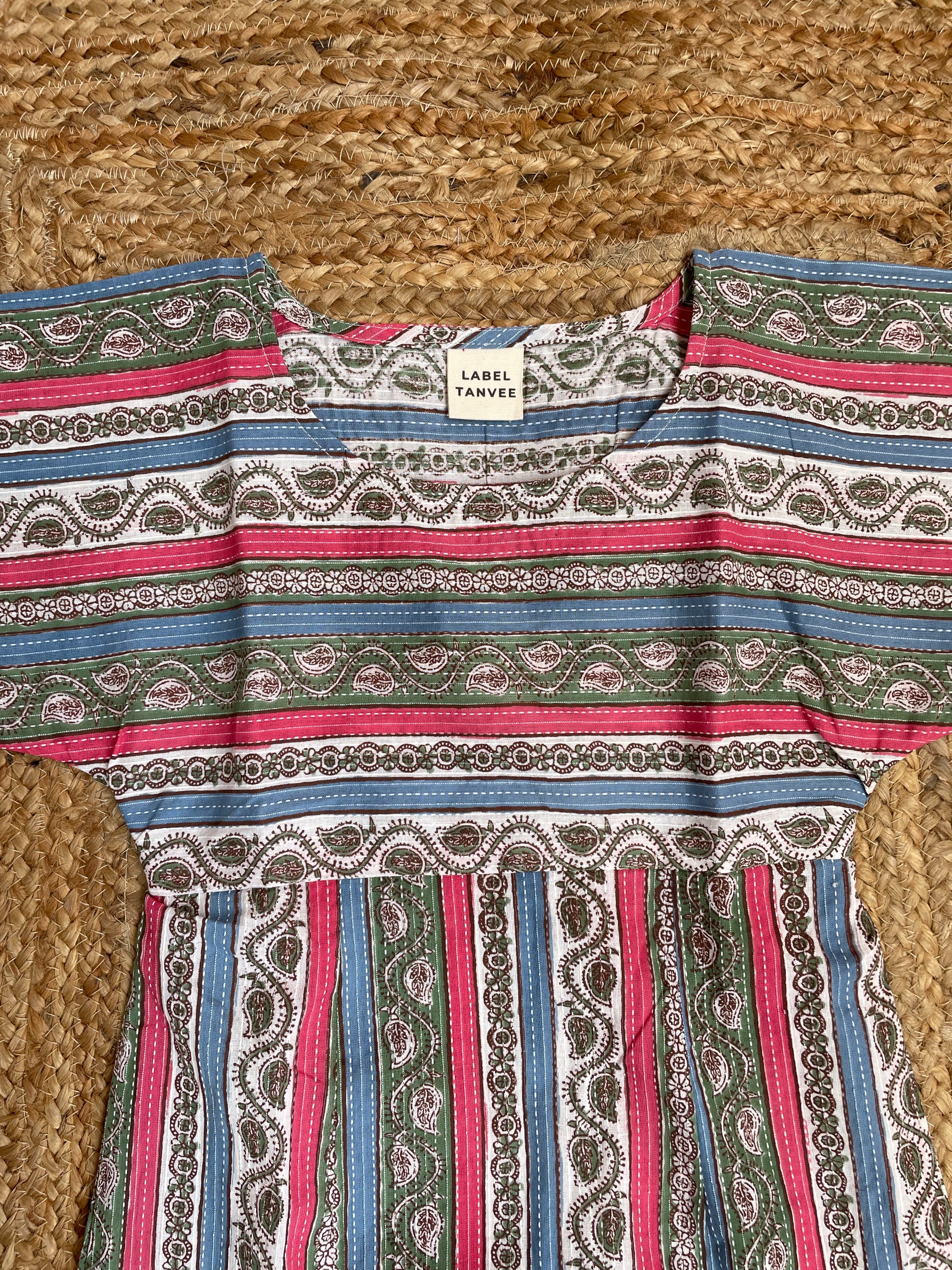 Girl Stripe Kaftan Dress image 2