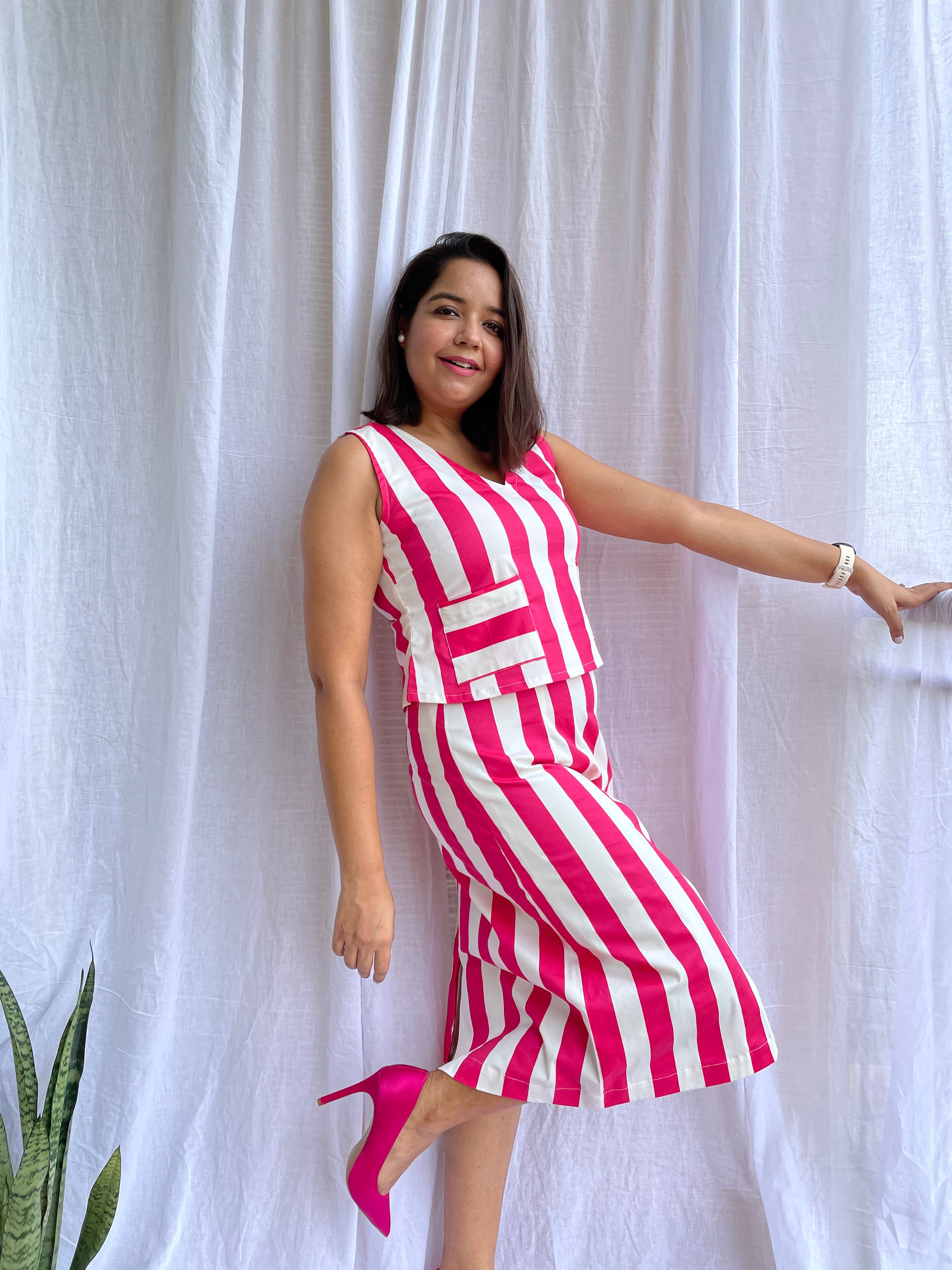 Pink Stripe Co-ord Set image 3