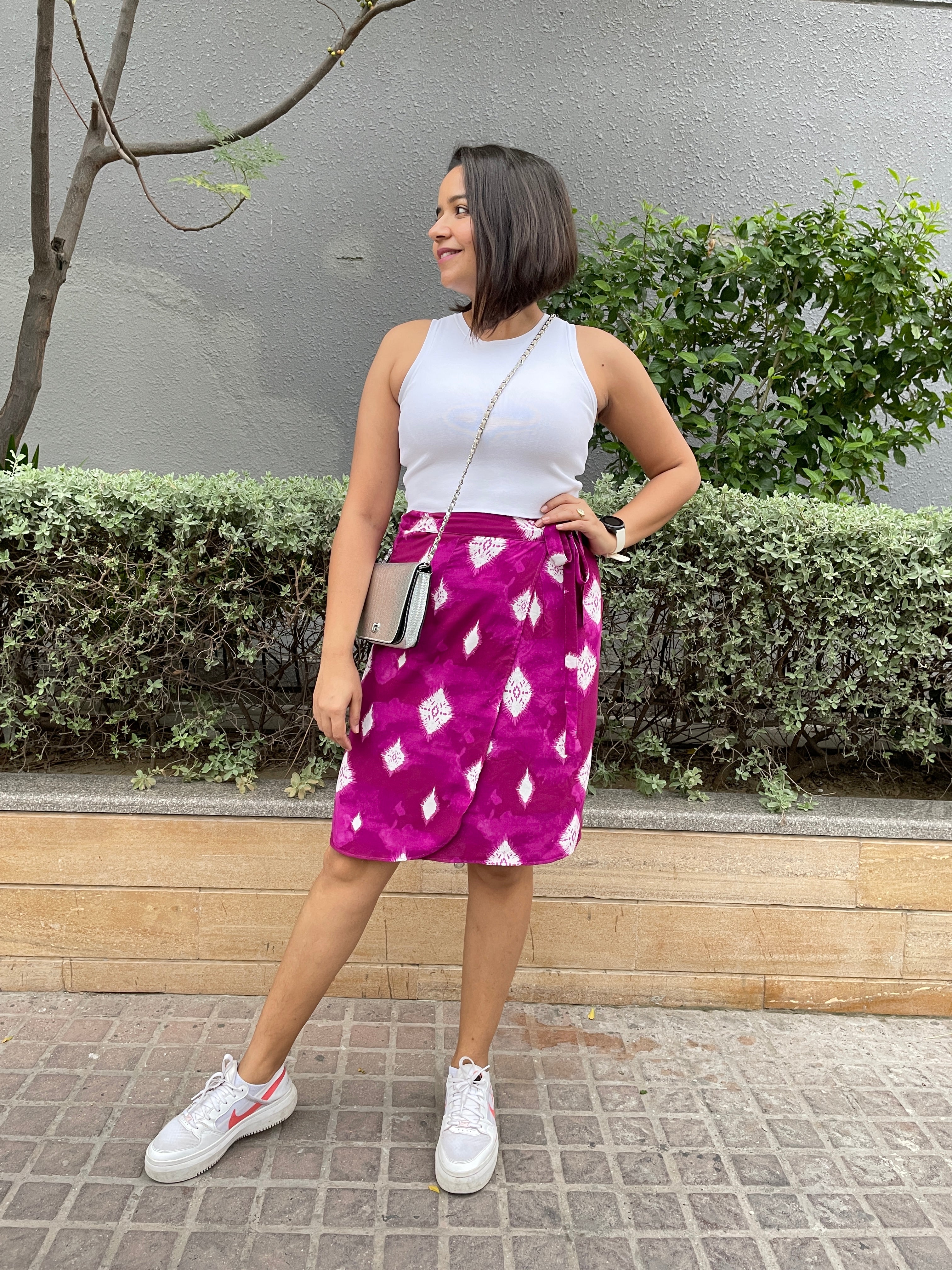 Purple Wrap Around Skirt image 1