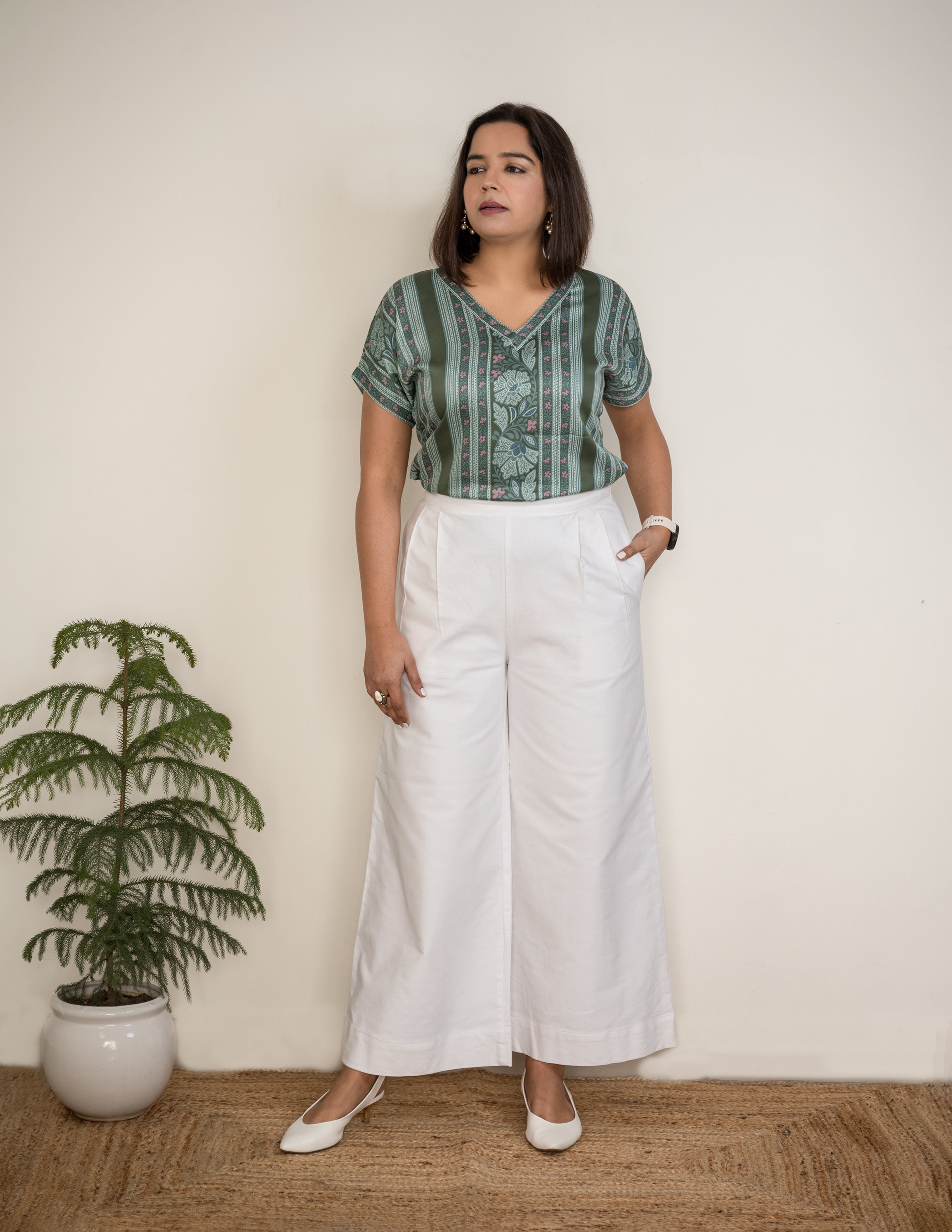 Army Green Formal Top image 1