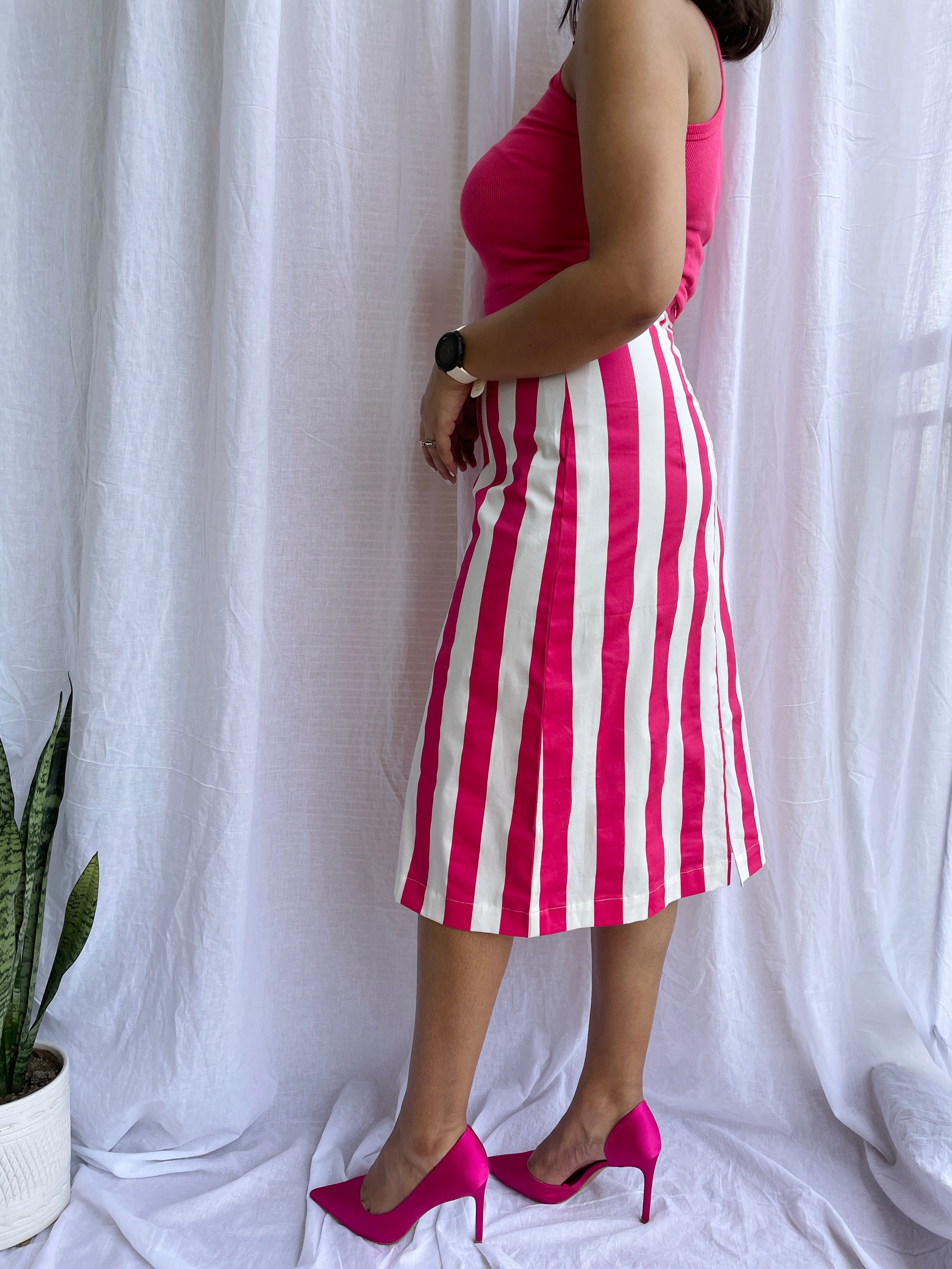 Pink Stripe Skirt image 3