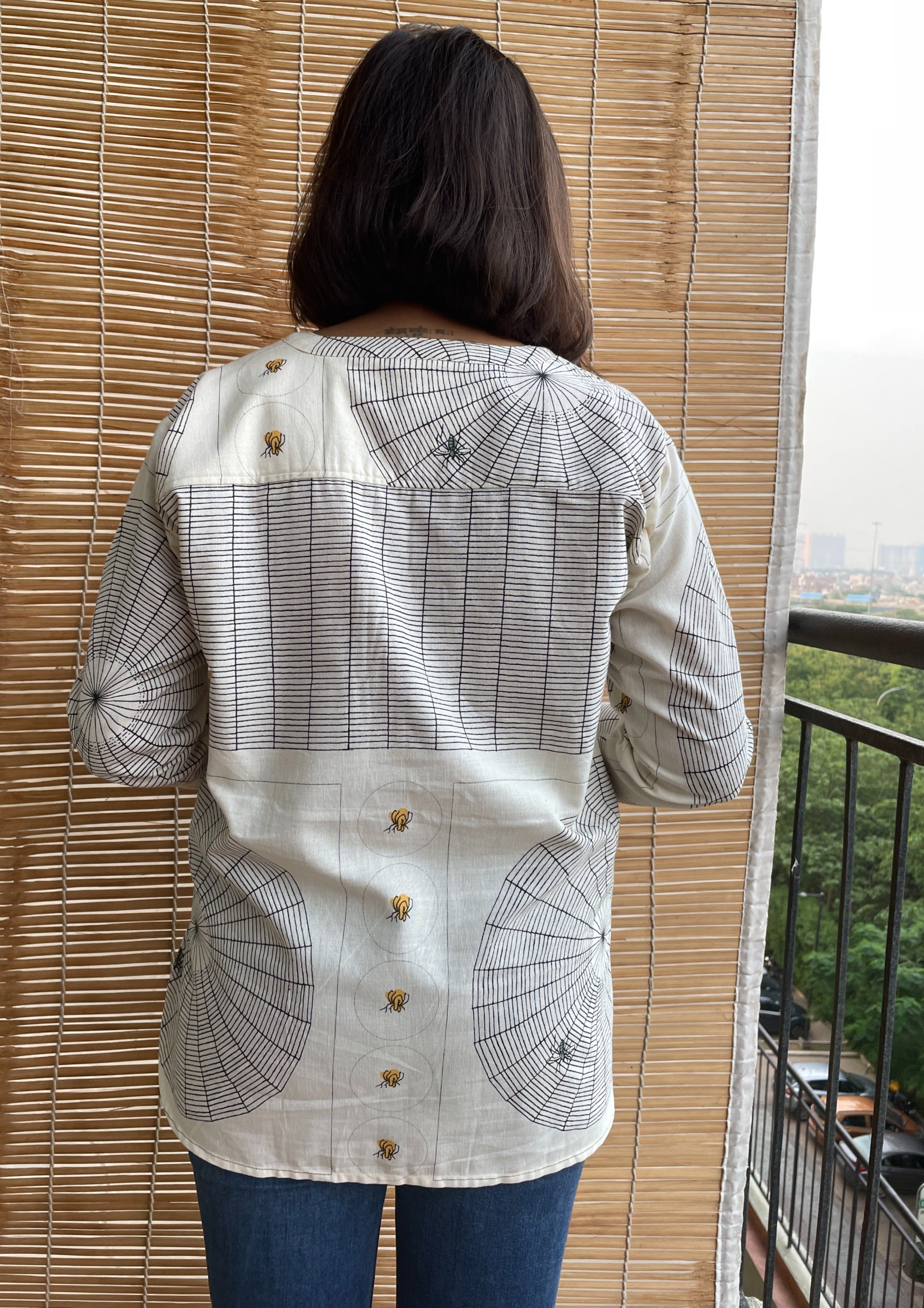 Quirky Print Beige Top image 2