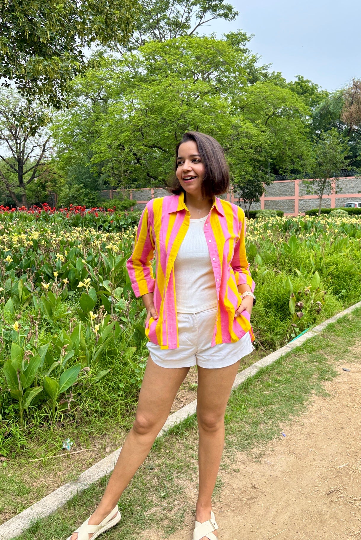 Sunbeam Yellow Stripe Cotton-Linen Shirt image 7