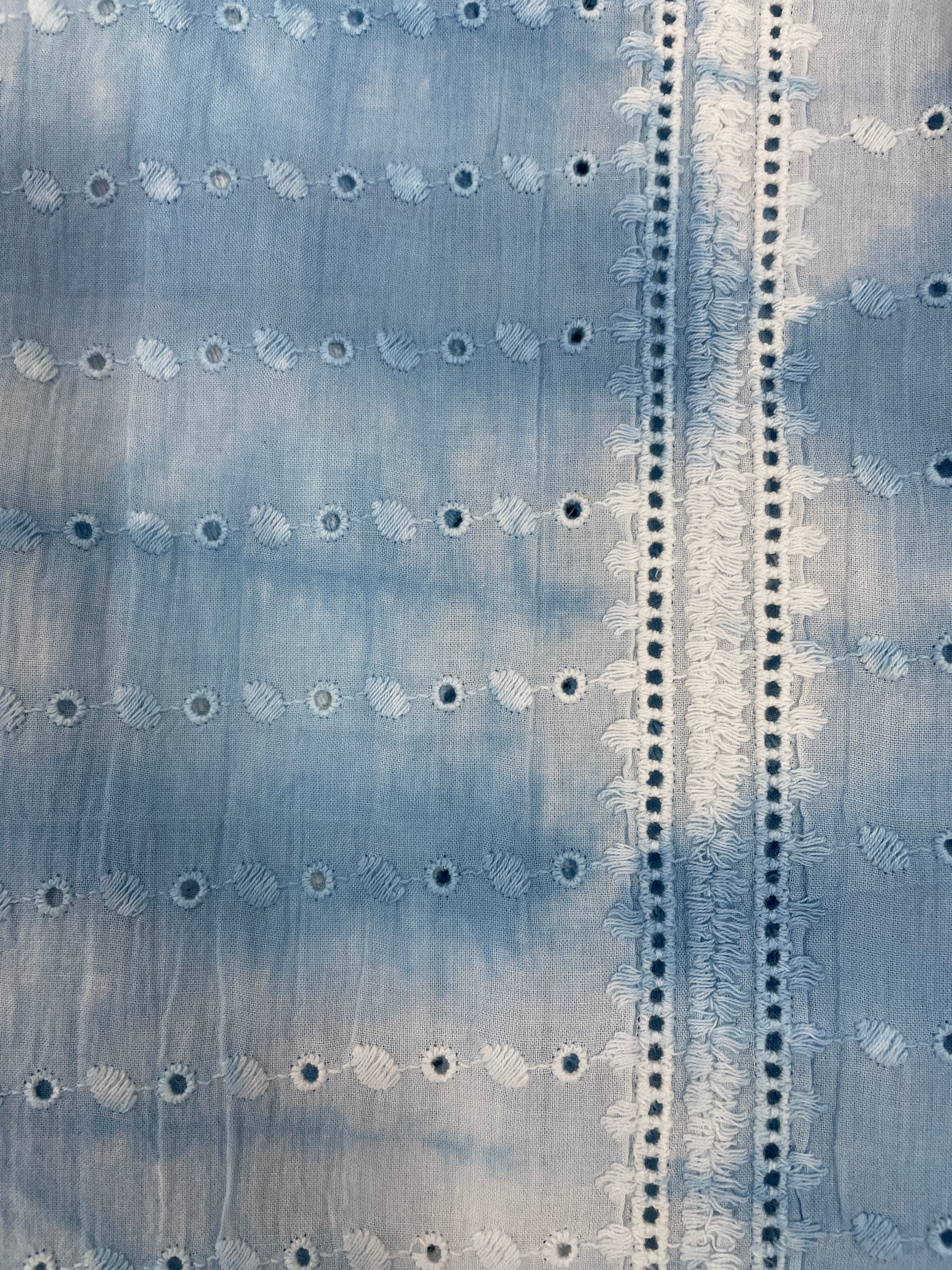 Powder Blue Schiffli Dress image 5