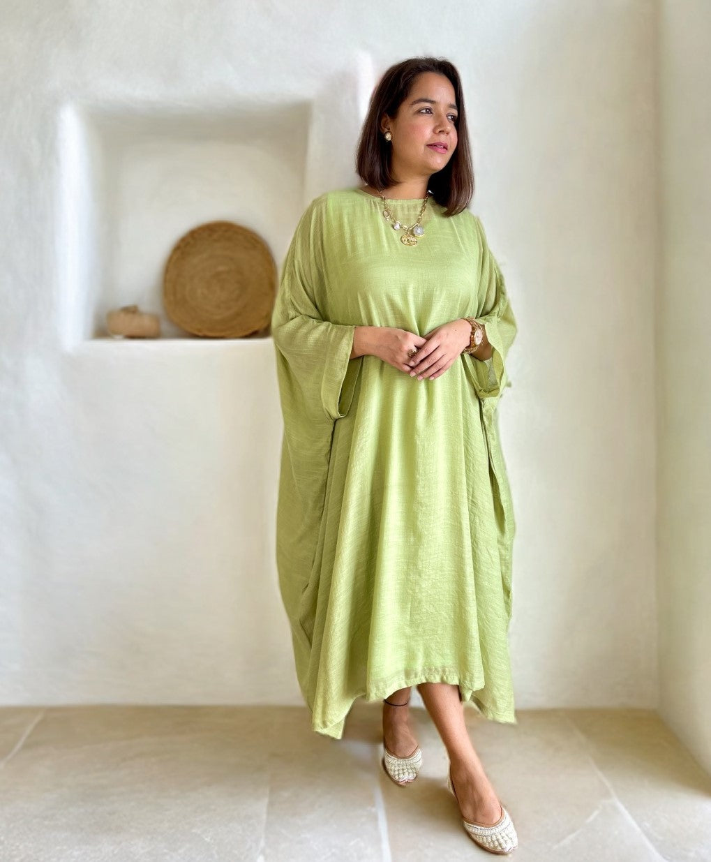 Olive Anti- Fit Kaftan image 0