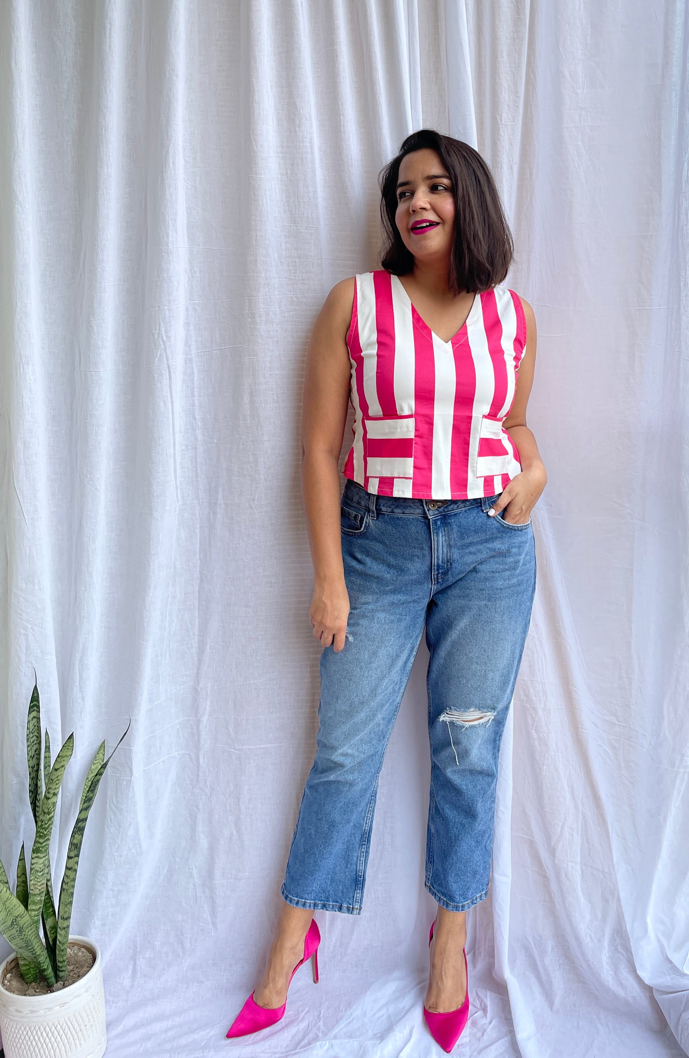 Pink Stripe Top image 1