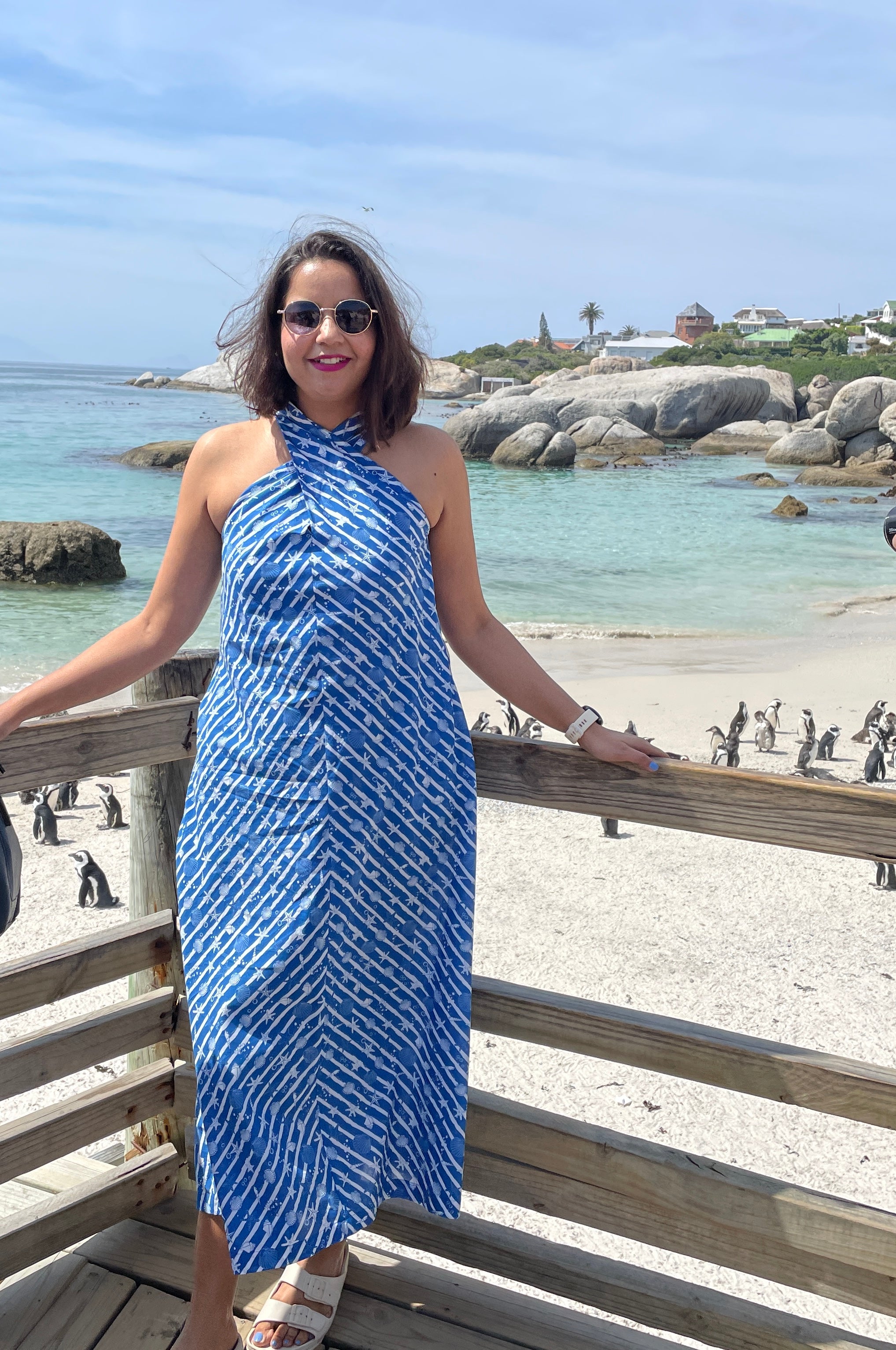 Blue Sea Shells Long Dress image 2