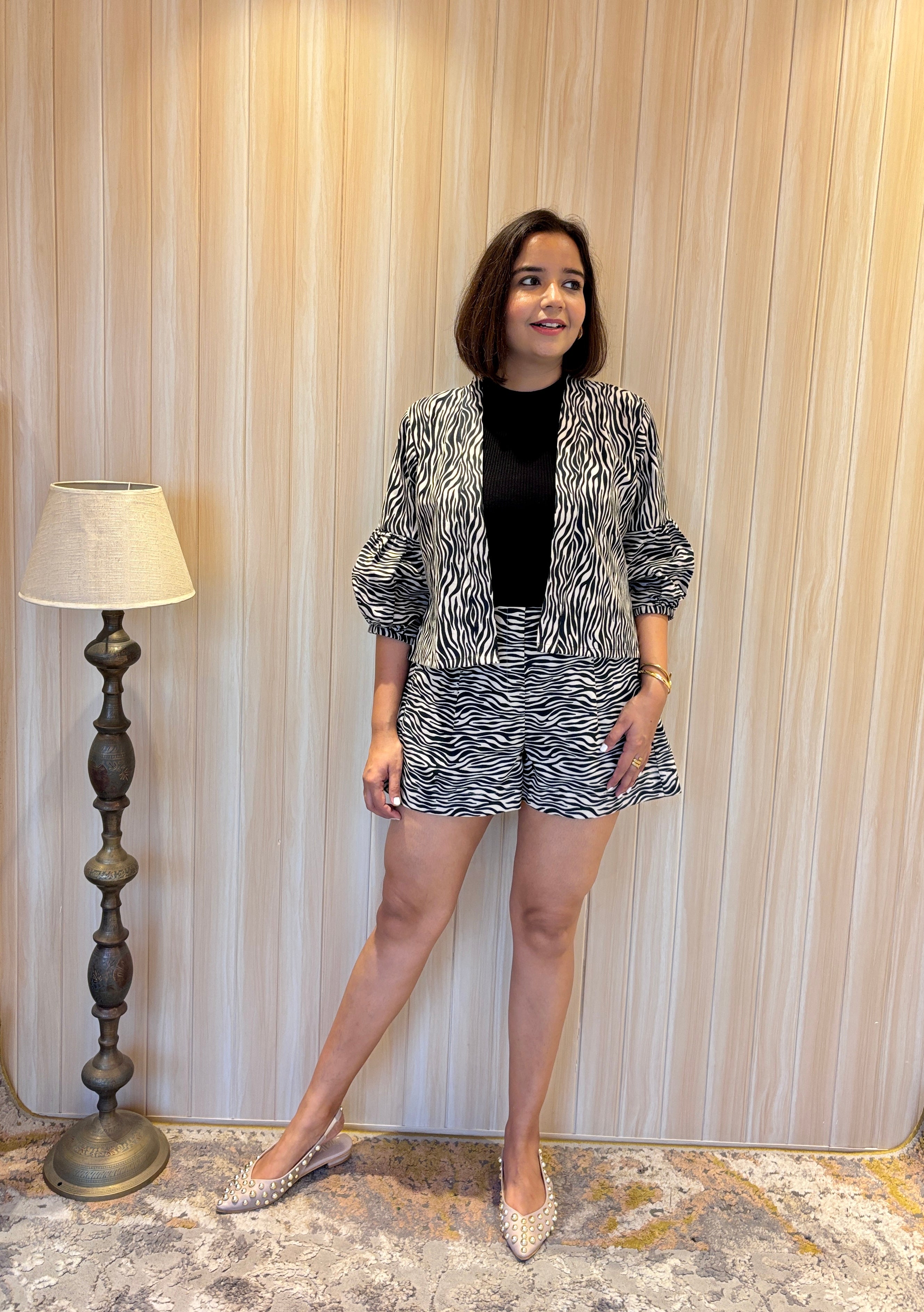 Zebra High Waist Shorts image 4