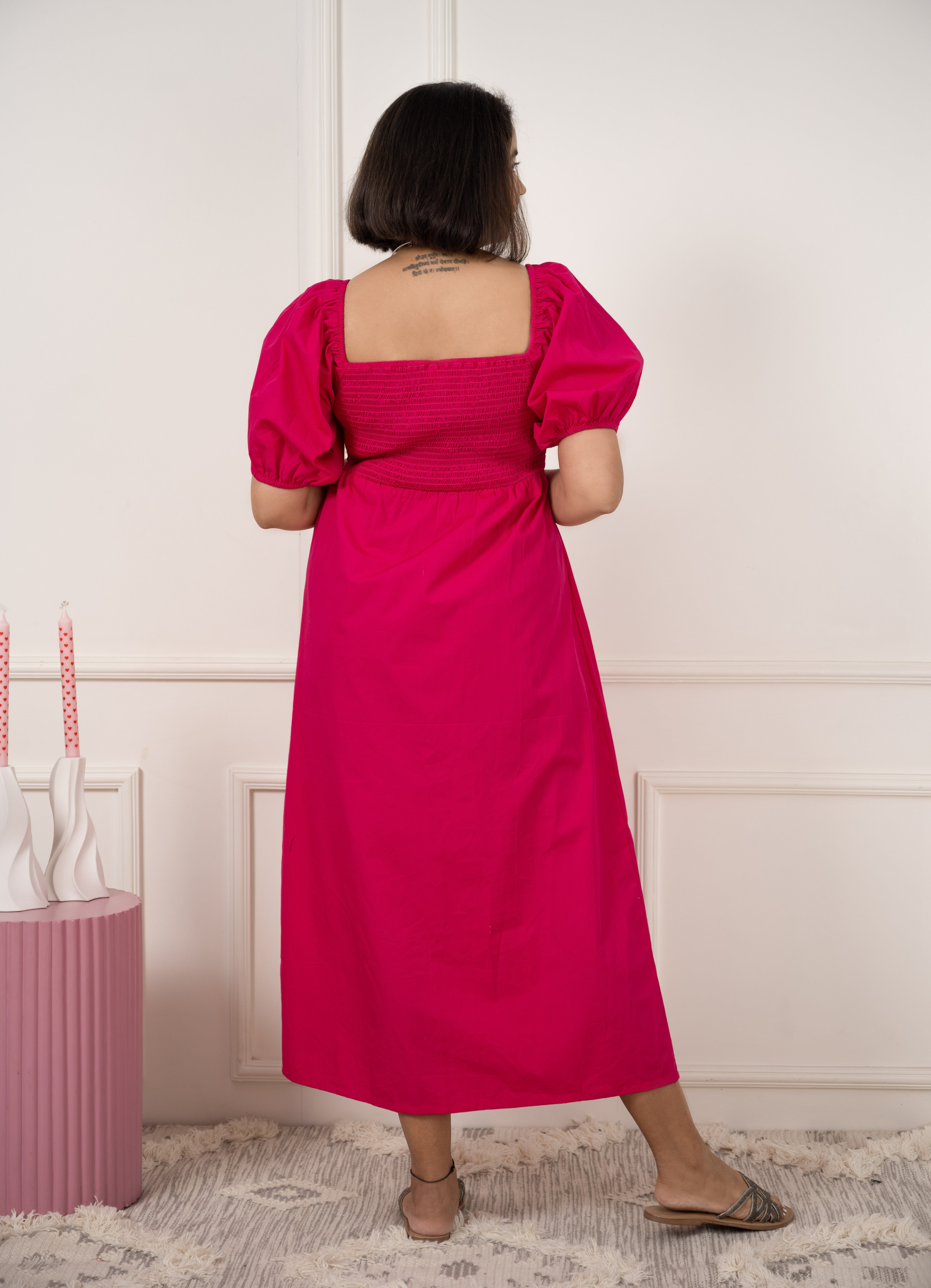 Pink Smocked Dress image 1