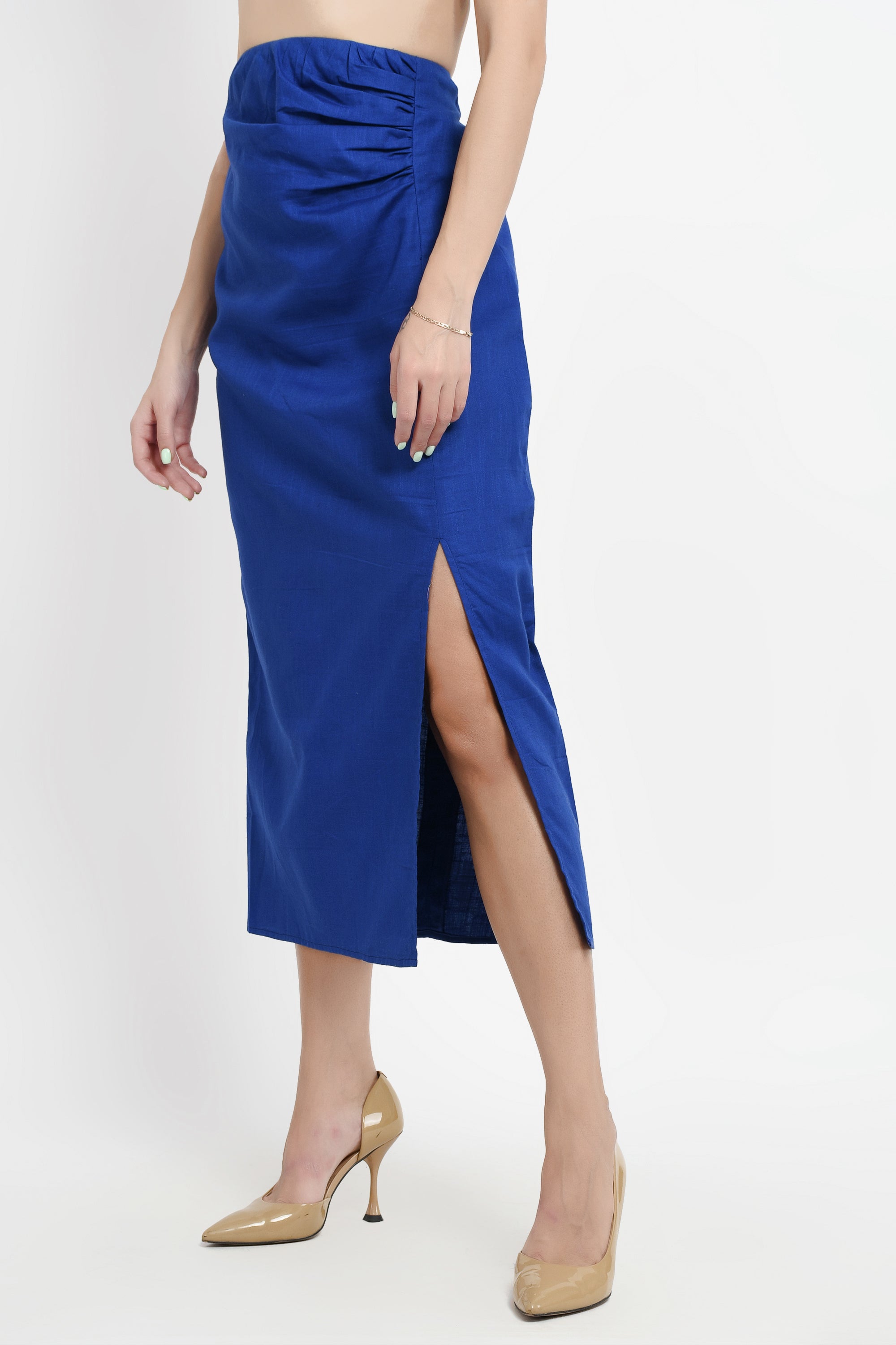 Royal Blue Midi Skirt image 1